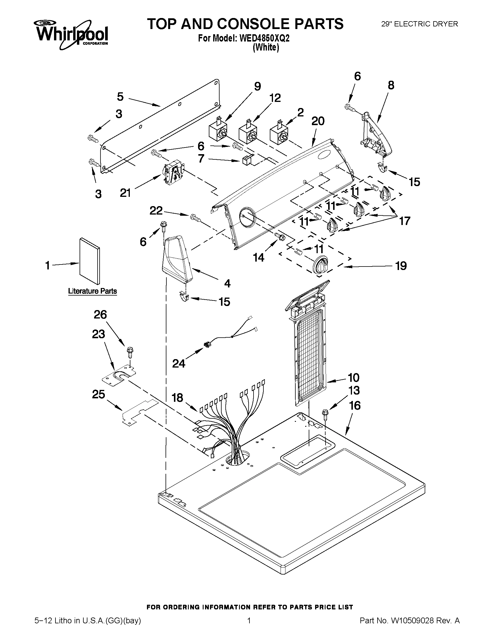 01 - TOP AND CONSOLE PARTS