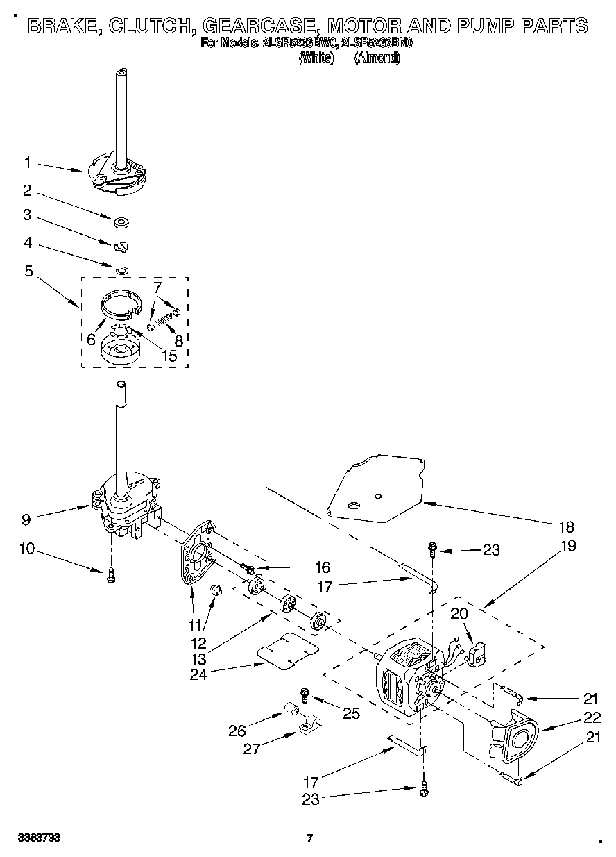 05 - BRAKE, CLUTCH, GEARCASE, MOTOR & PUMP
