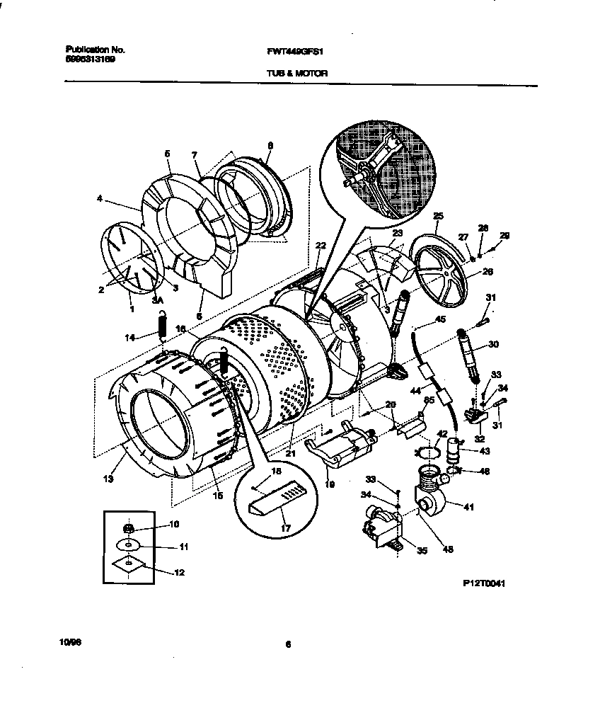 04 - P12T0041  WSHR  TUB,MOTOR