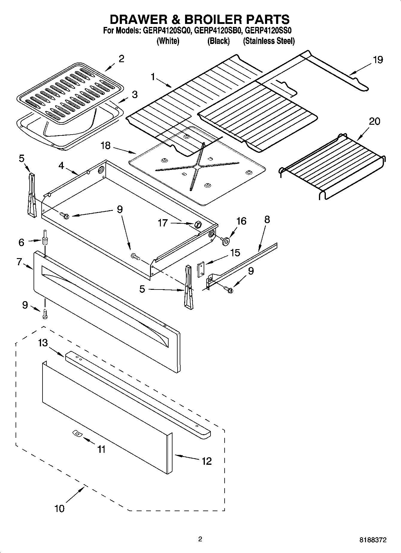 02 - DRAWER & BROILER PARTS