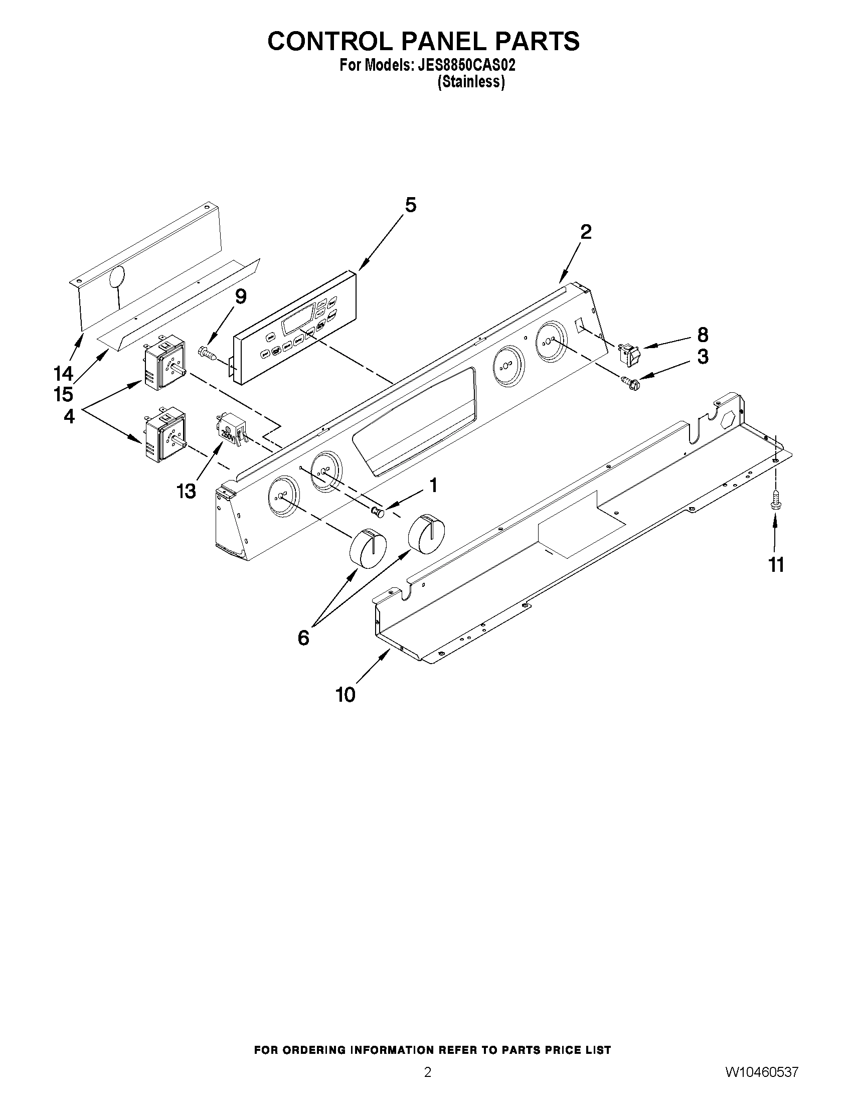 02 - CONTROL PANEL PARTS