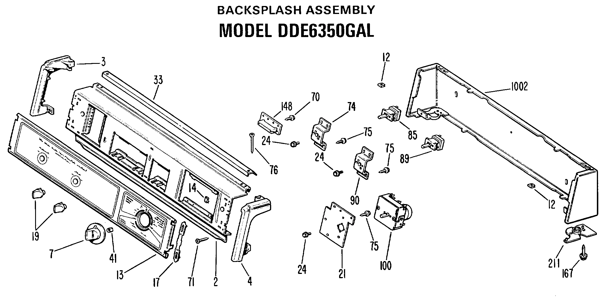 BACKSPLASH ASSEMBLY