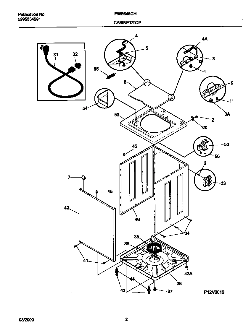 02 - P12V0019 WSHR CAB,TOP