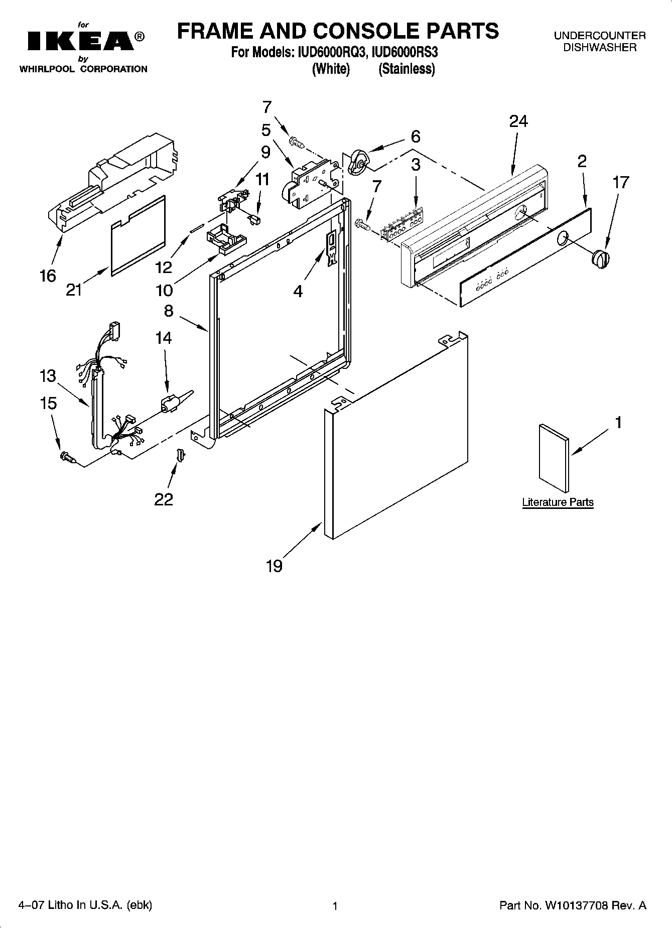 01 - FRAME AND CONSOLE PARTS