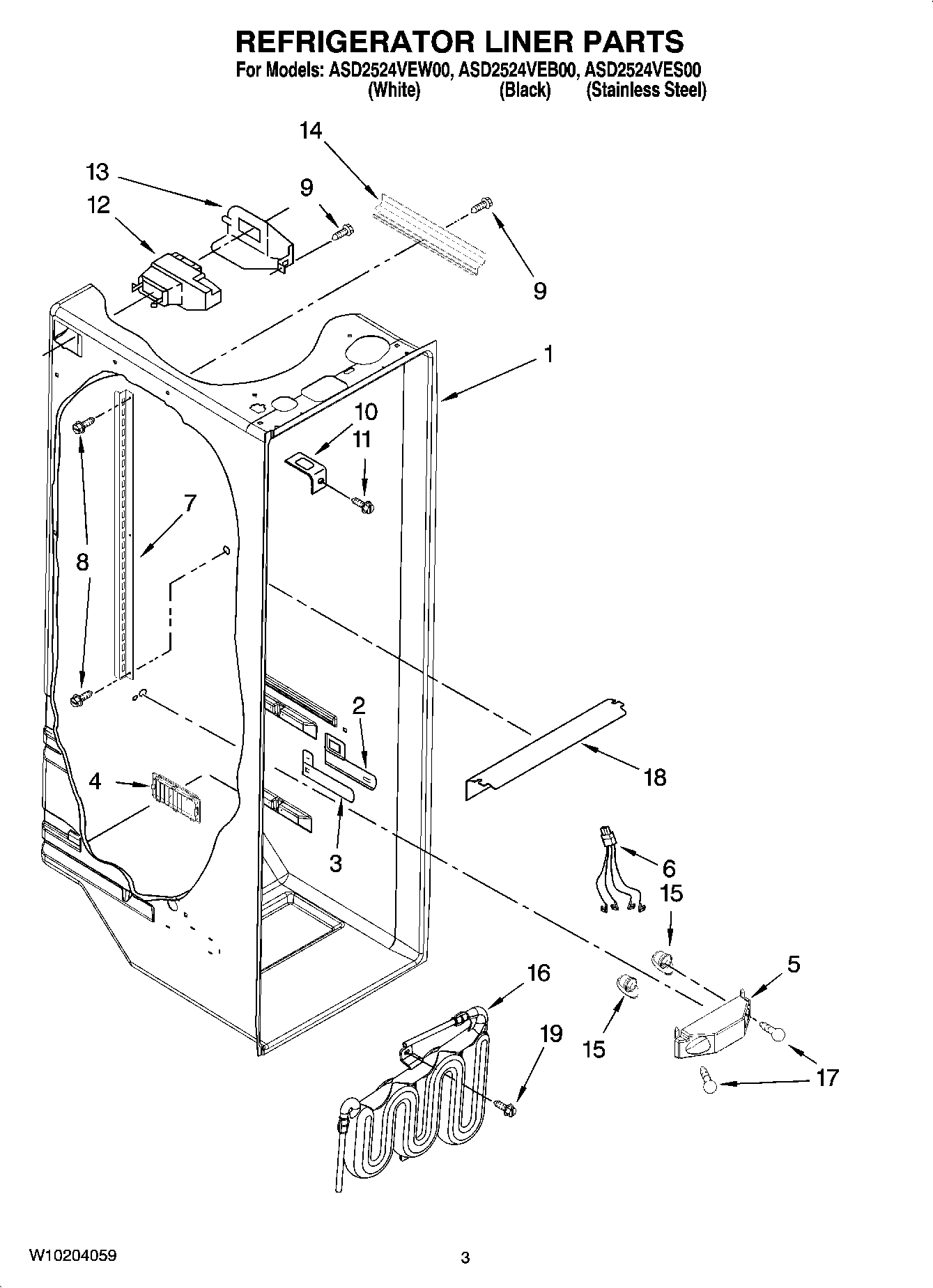 02 - REFRIGERATOR LINER PARTS