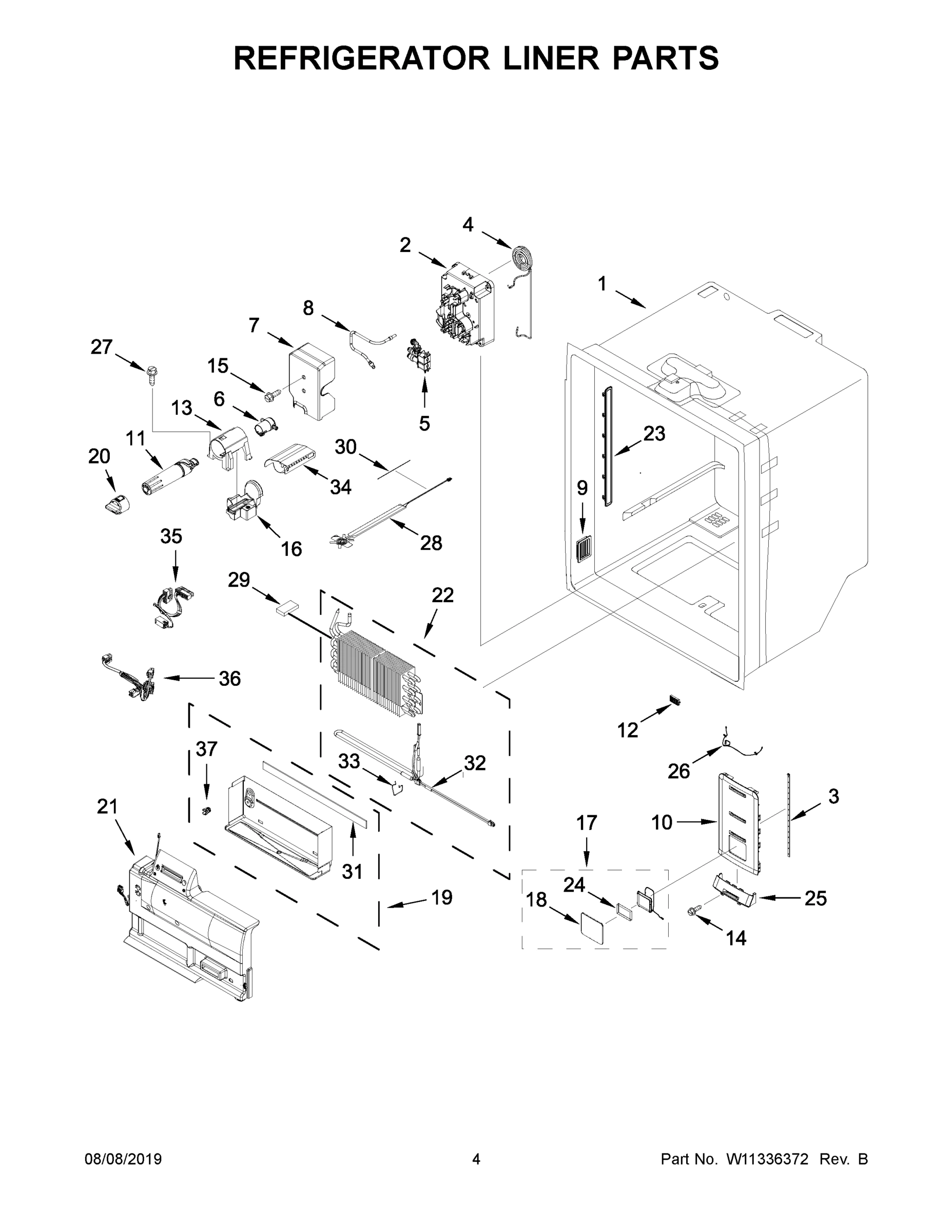03 - REFRIGERATOR LINER PARTS