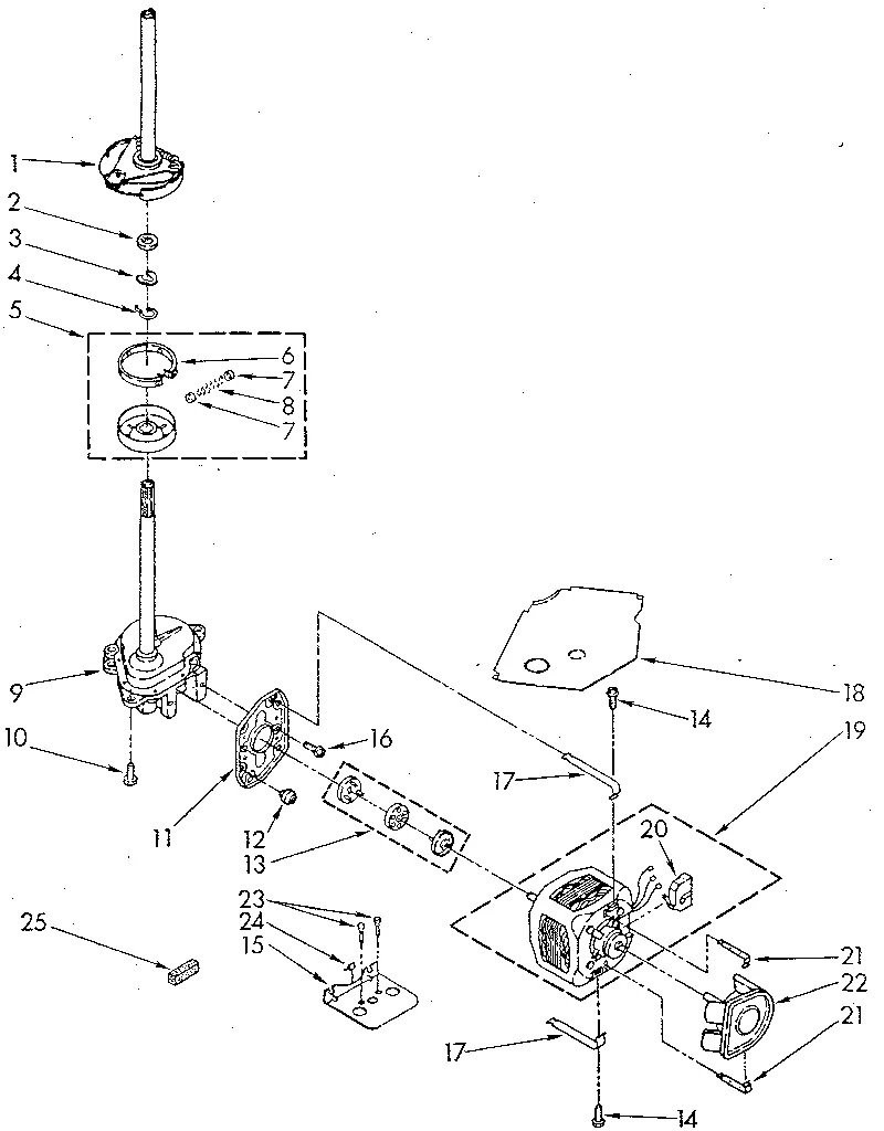 BRAKE, CLUTCH, GEARCASE, MOTOR AND PUMP