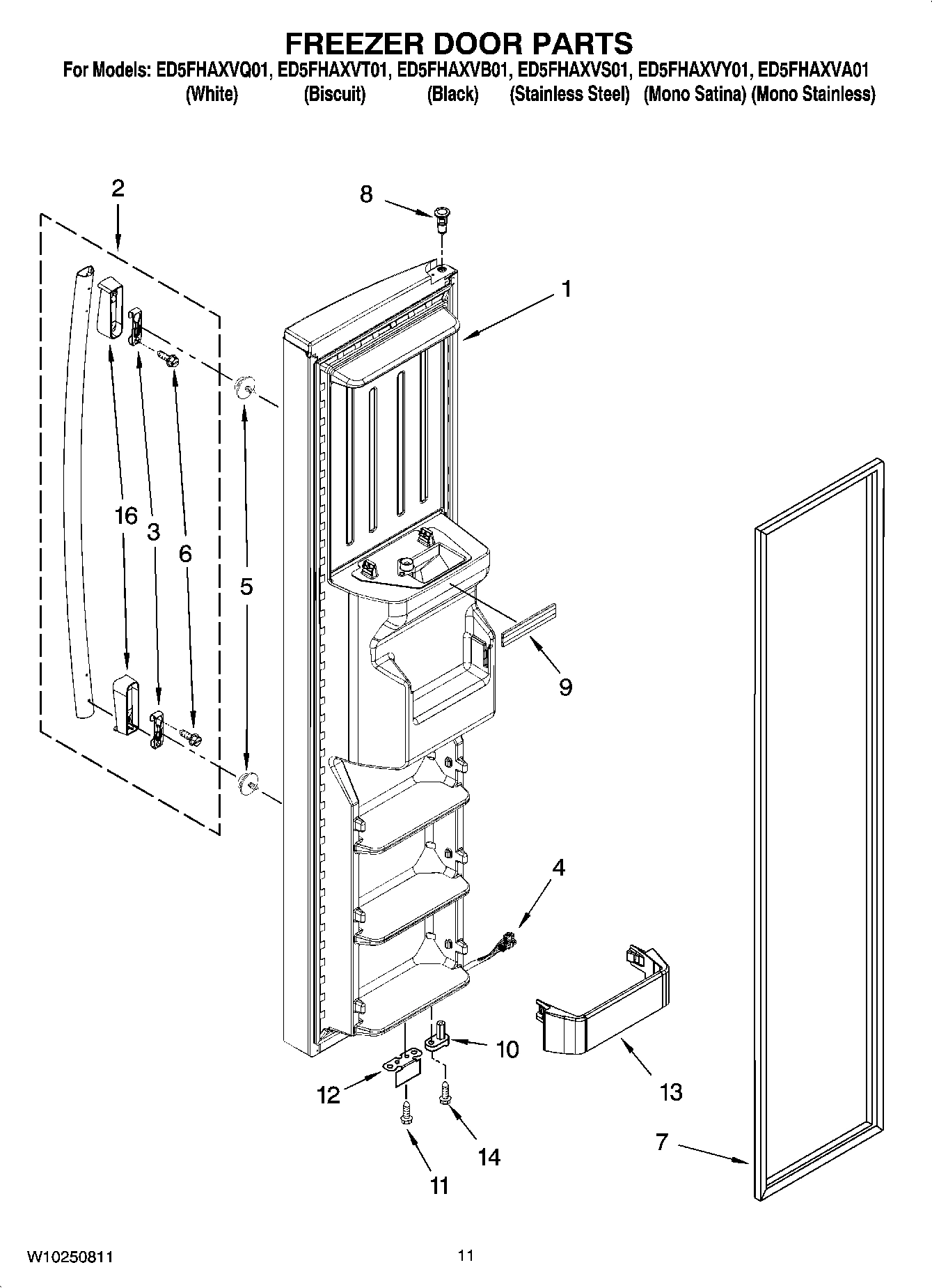 07 - FREEZER DOOR PARTS