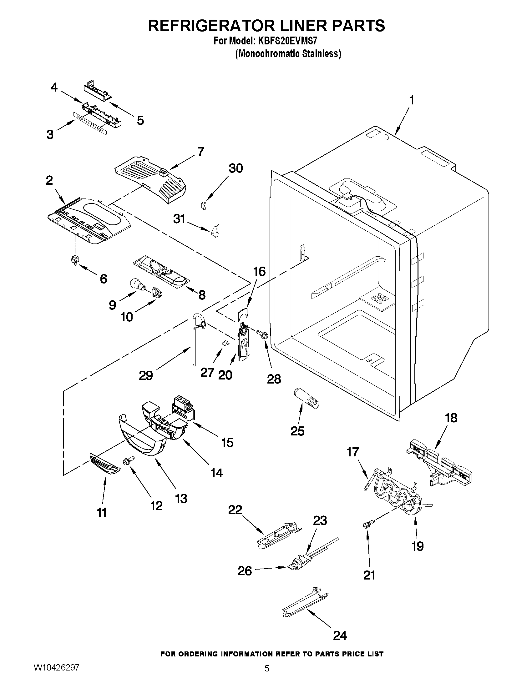 03 - REFRIGERATOR LINER PARTS