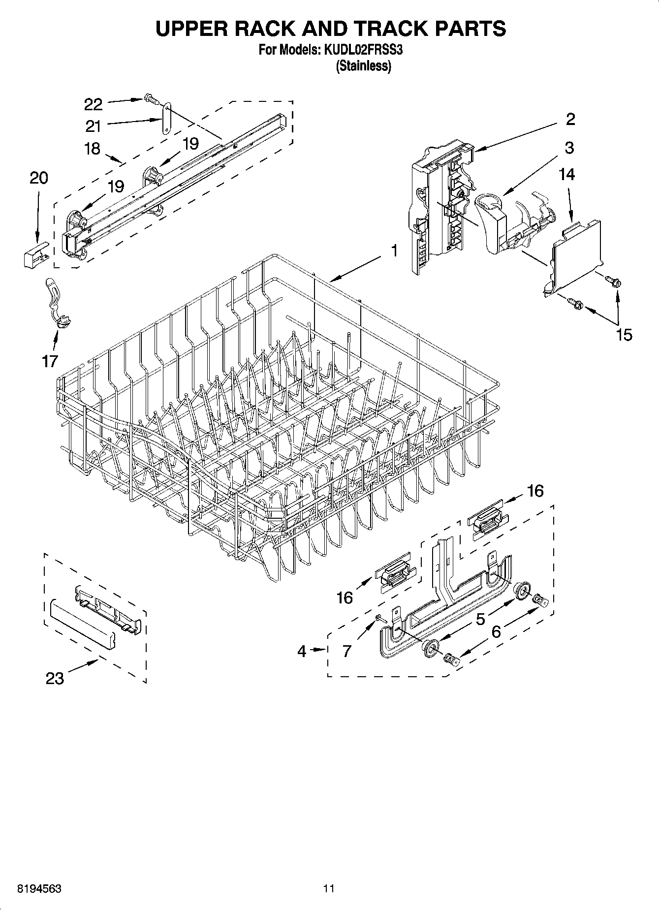 09 - UPPER RACK AND TRACK PARTS