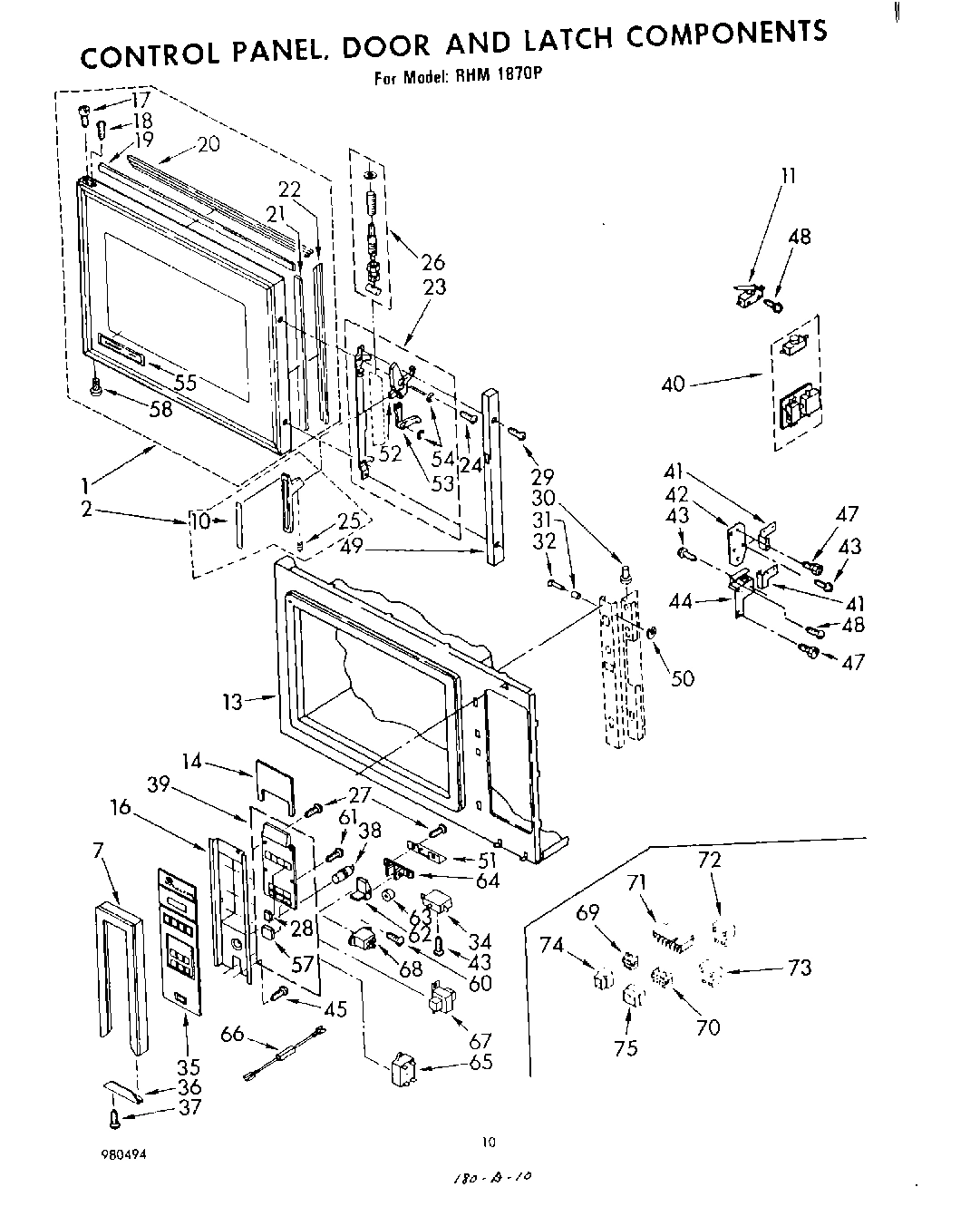 07 - CONTROL PANEL, DOOR AND LATCH