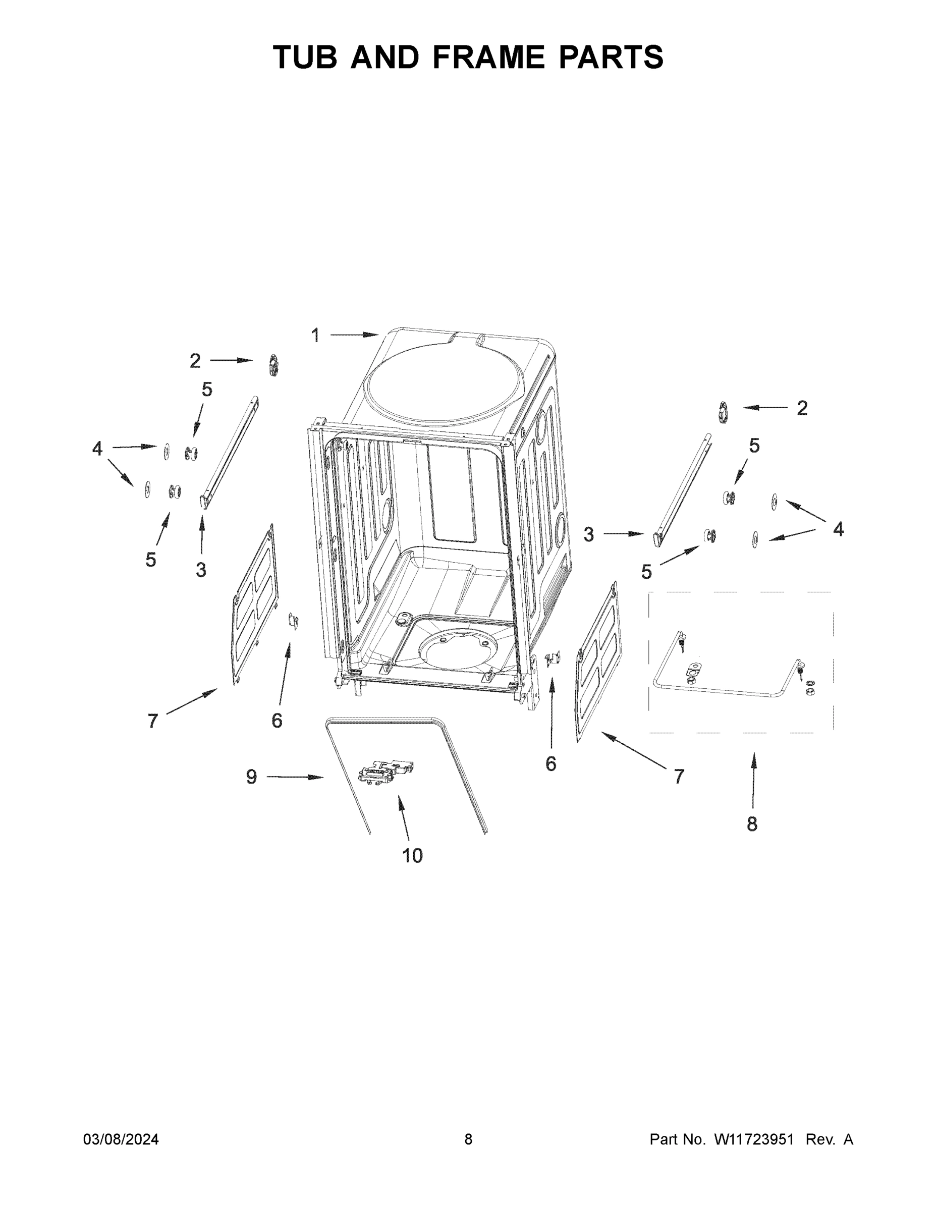 05 - TUB AND FRAME PARTS