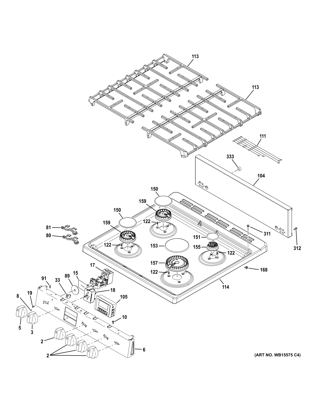 CONTROL PANEL & COOKTOP