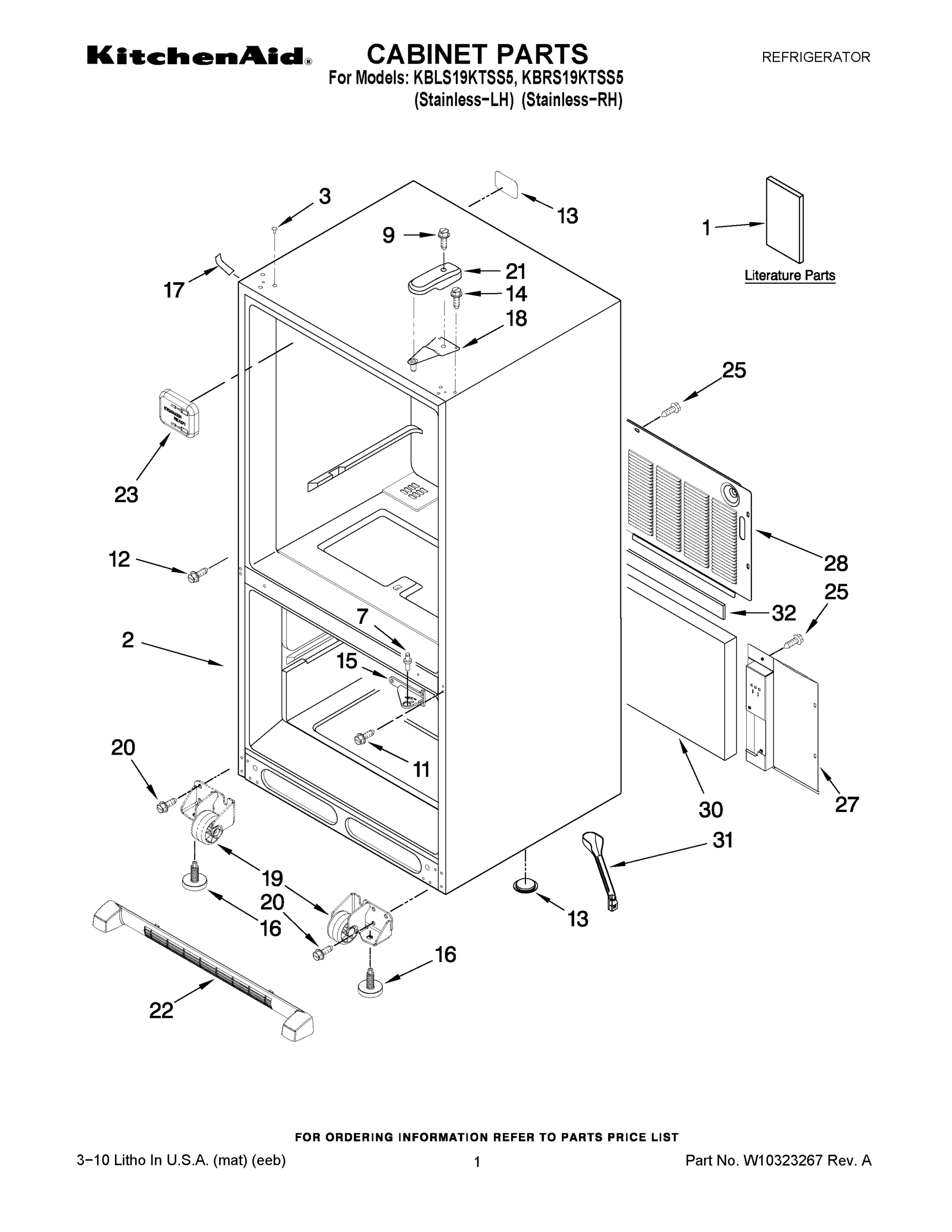 01 - CABINET PARTS