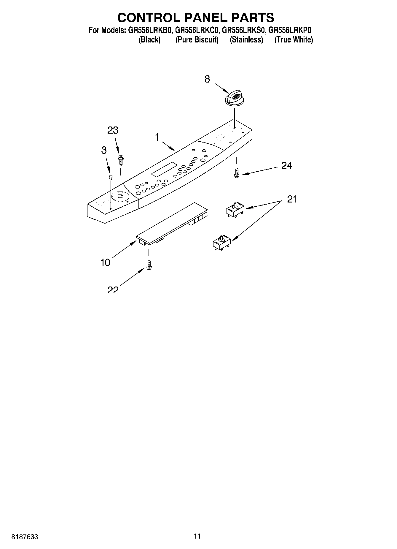 07 - CONTROL PANEL PARTS, MISCELLANEOUS PARTS