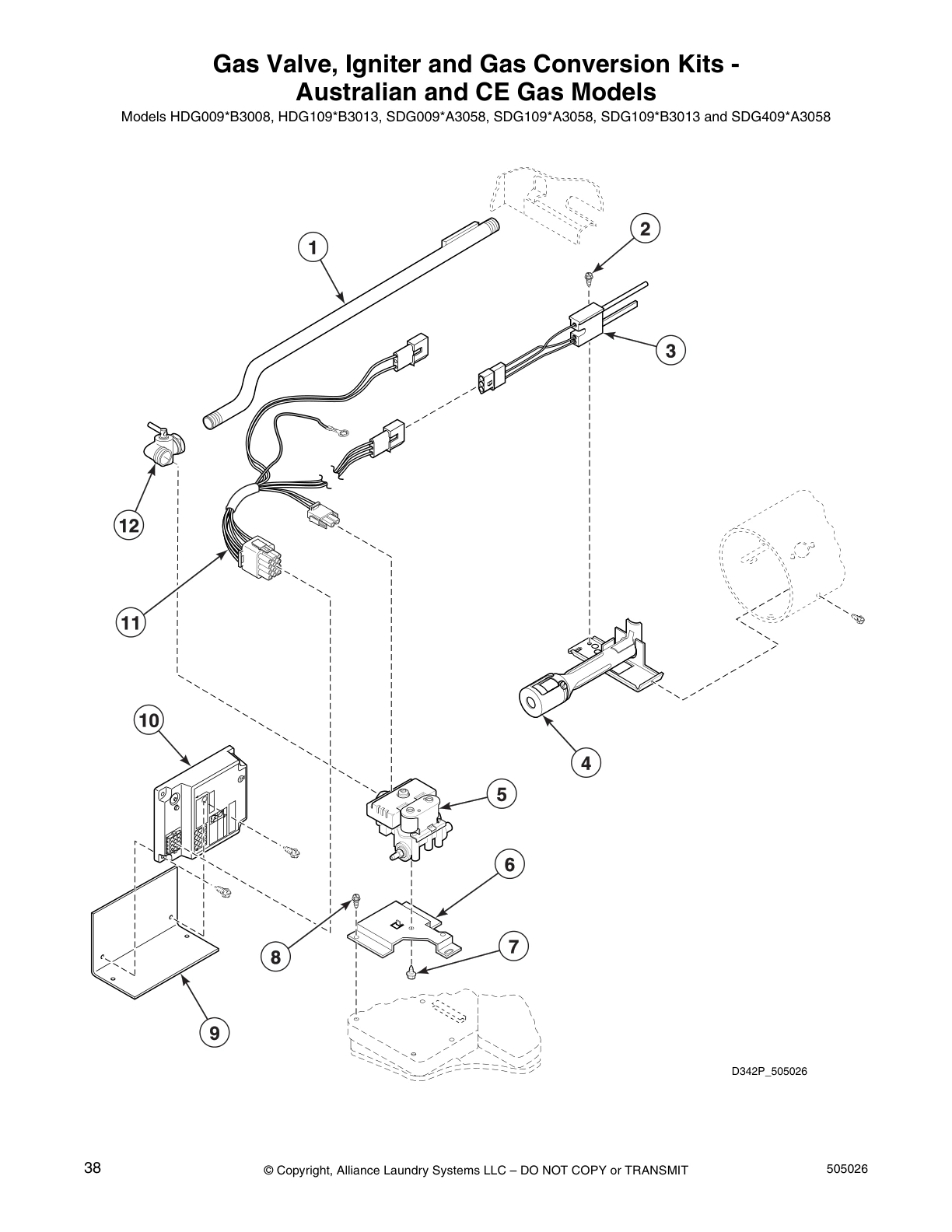 Gas Valve, Igniter and Gas Conversion Kits -
Australian and CE Gas Models