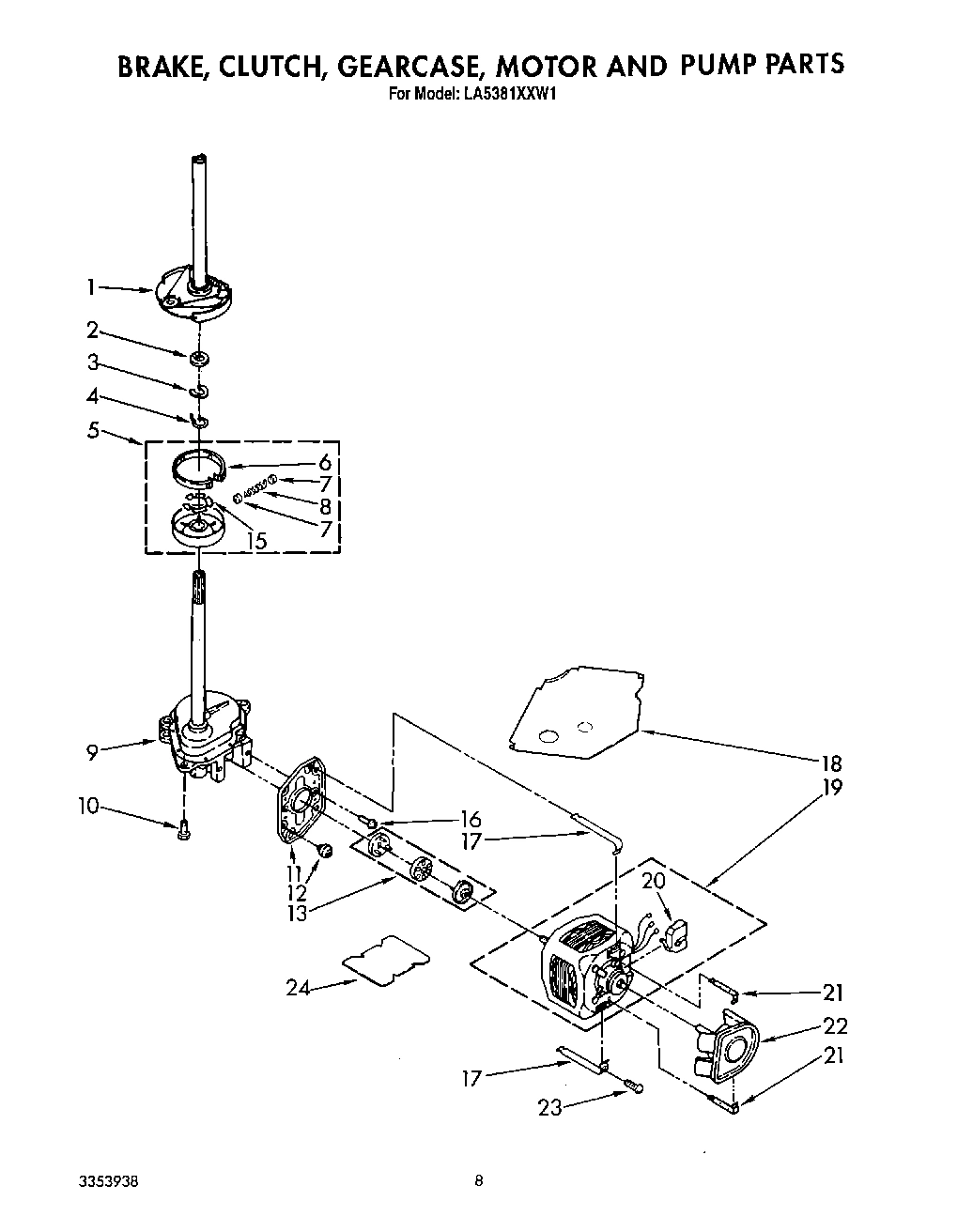 07 - BRAKE, CLUTCH, GEARCASE, MOTOR AND PUMP