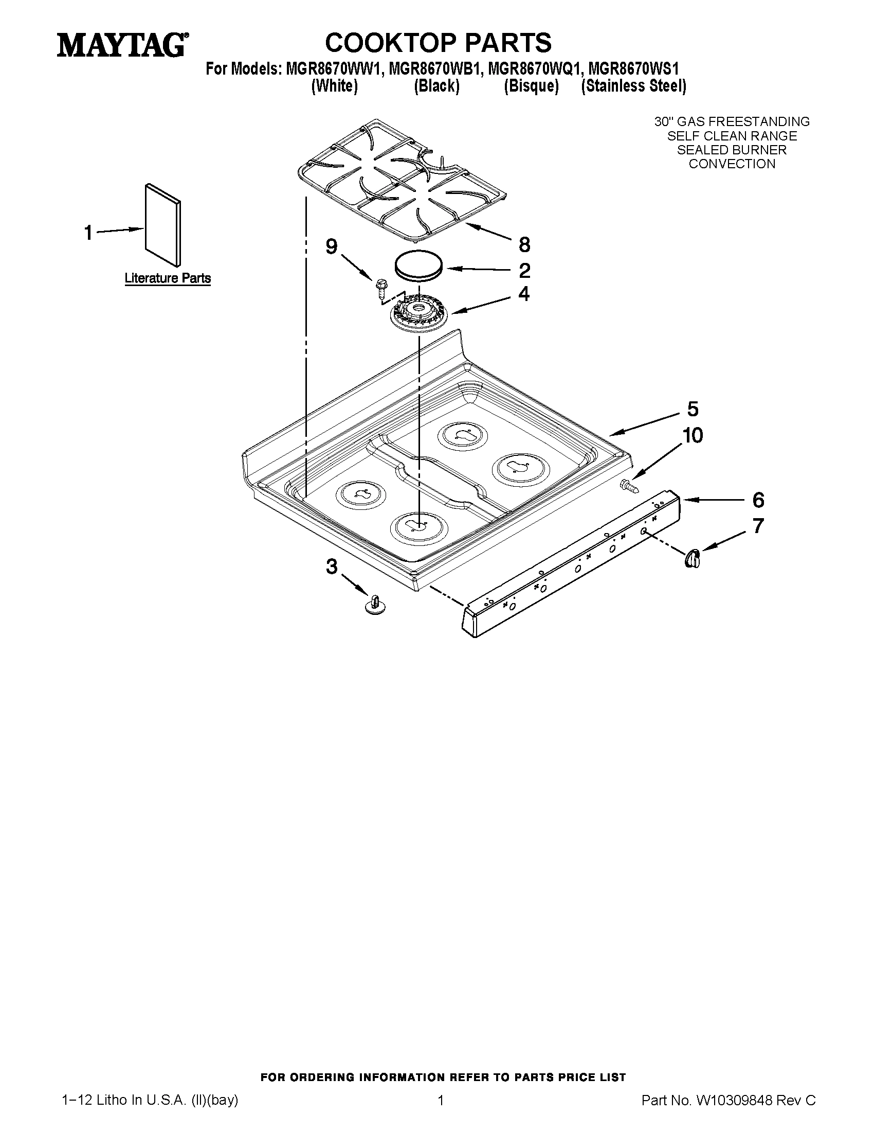 01 - COOKTOP PARTS