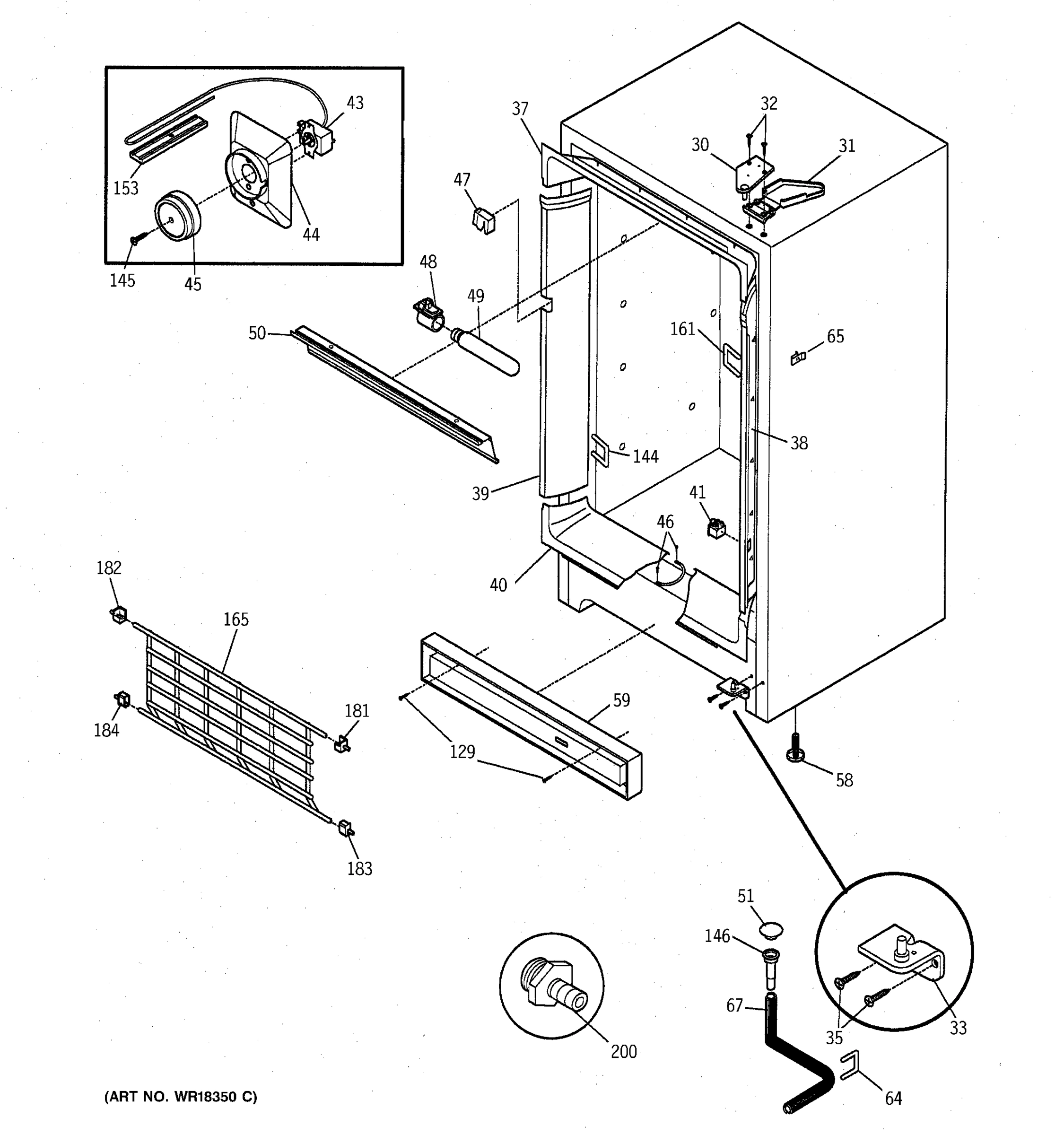 CABINET, CONTROLS & SHELVES