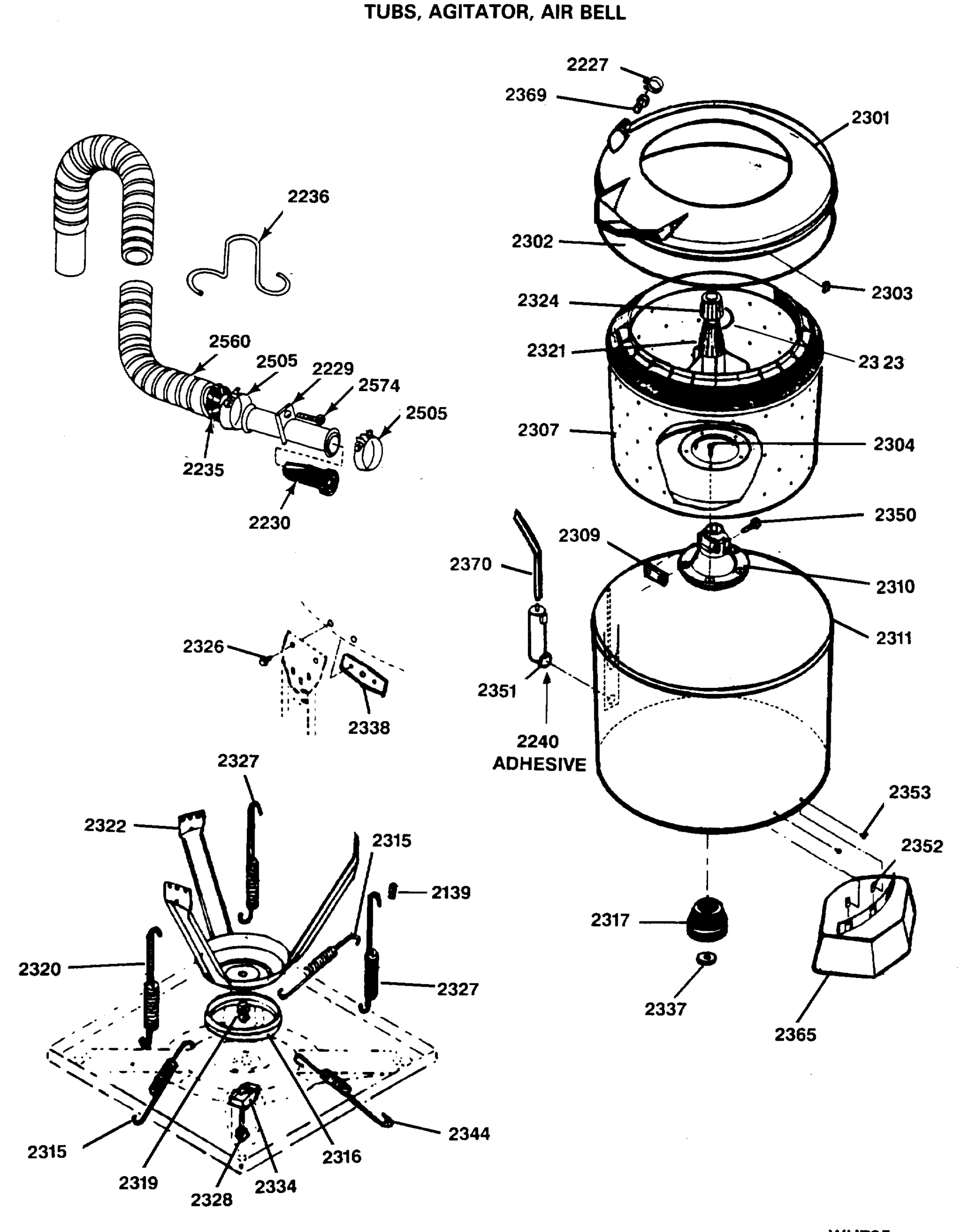 TUBS, AGITATOR, AIR BELL