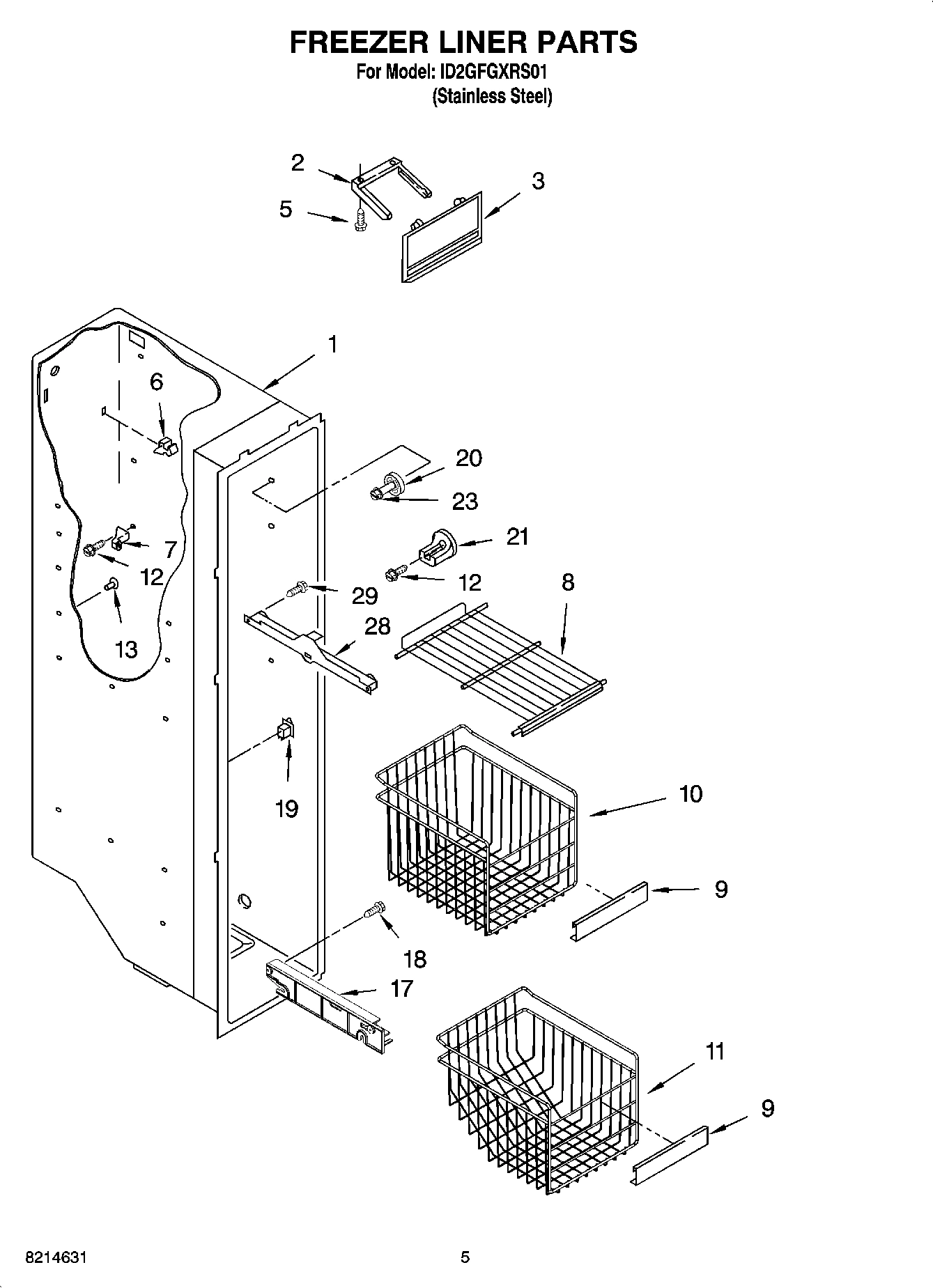 04 - FREEZER LINER PARTS