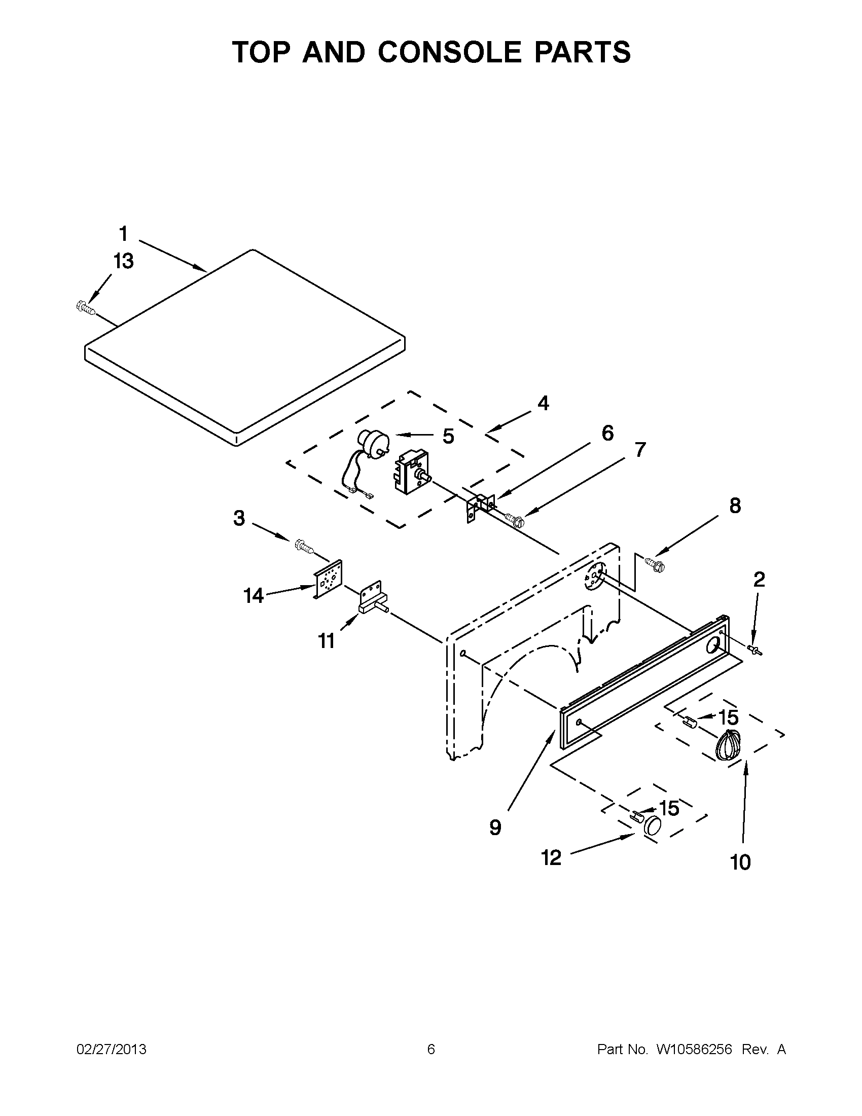 03 - TOP AND CONSOLE PARTS