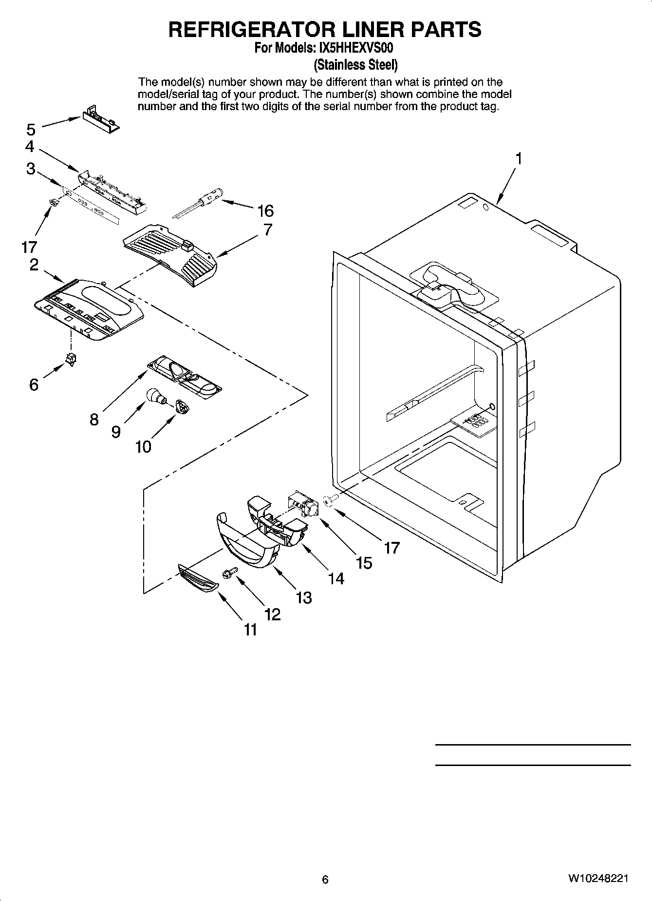 04 - REFRIGERATOR LINER PARTS
