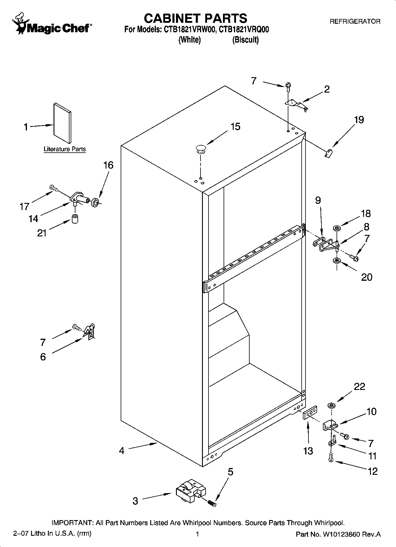 01 - CABINET PARTS
