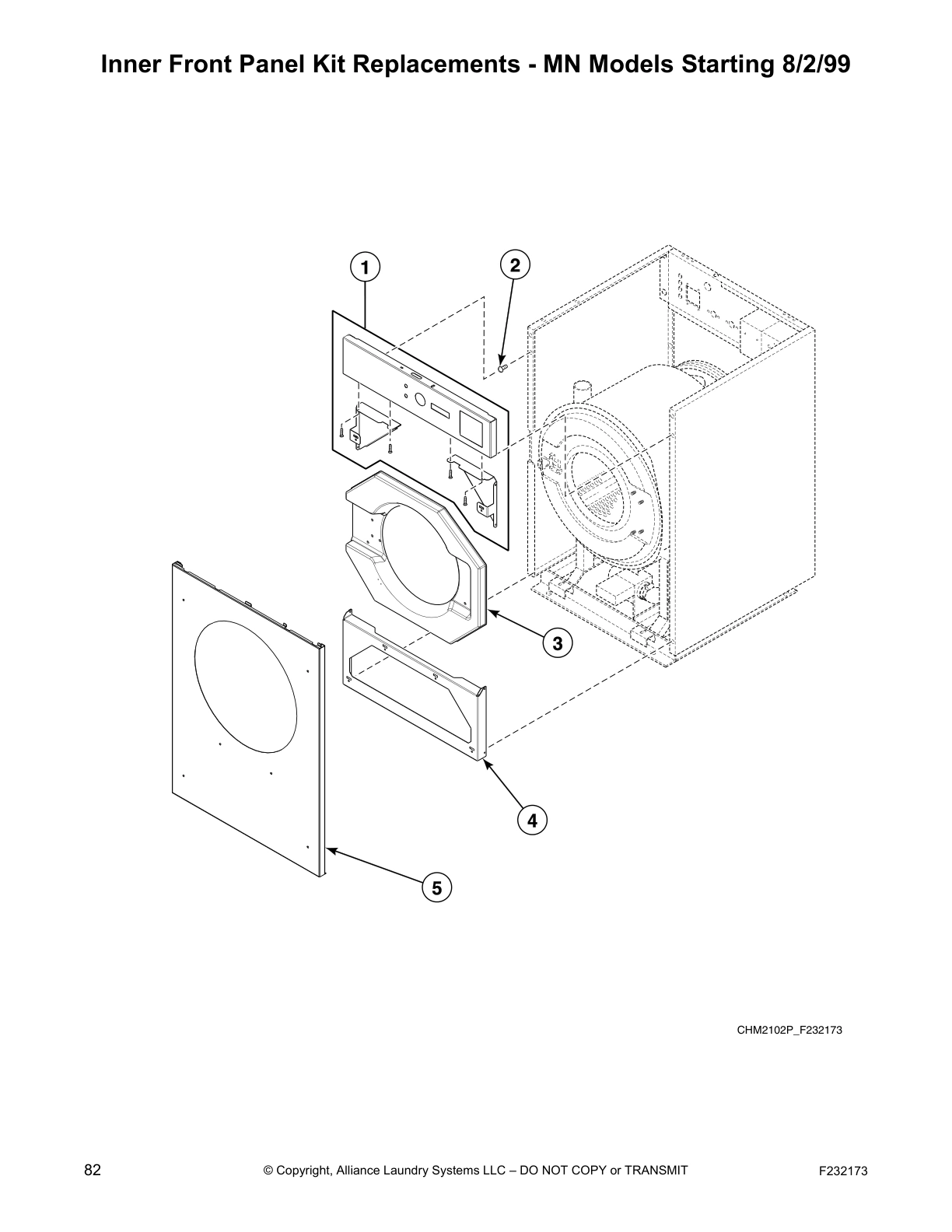 Inner Front Panel Kit Replacements - MN Models Starting 8/2/99
