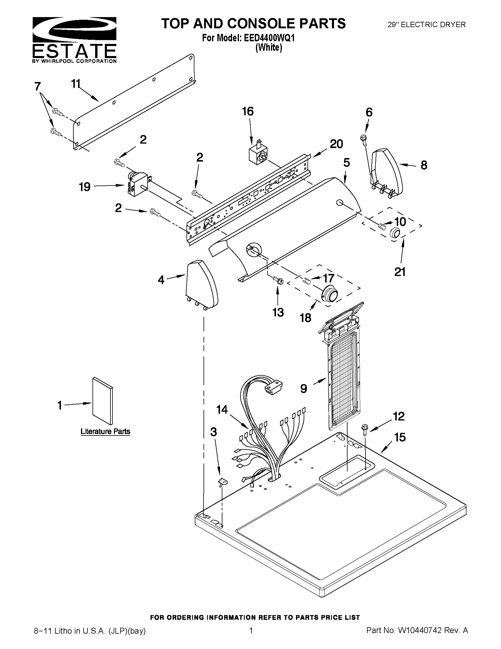 01 - TOP AND CONSOLE PARTS