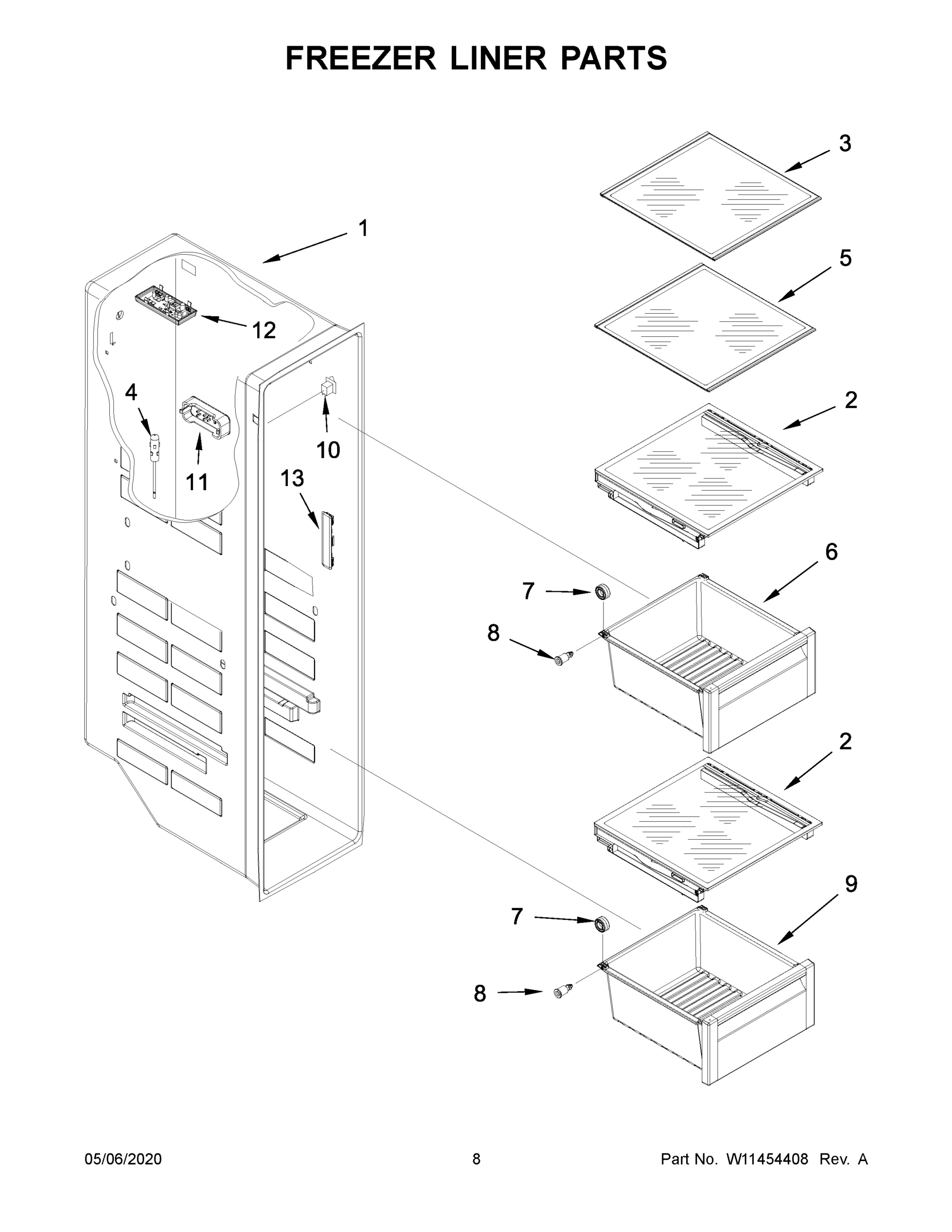 05 - FREEZER LINER PARTS