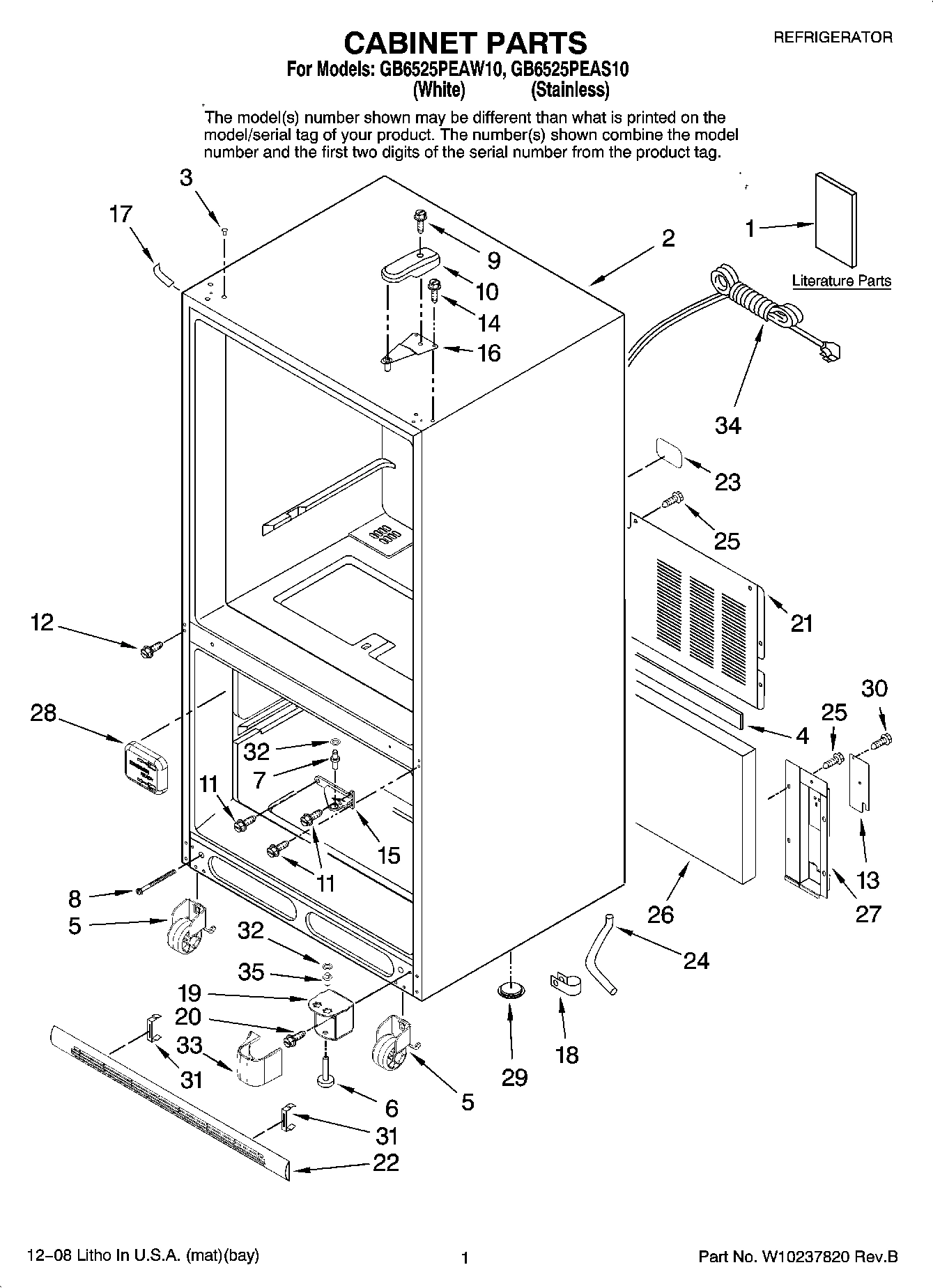 01 - CABINET PARTS
