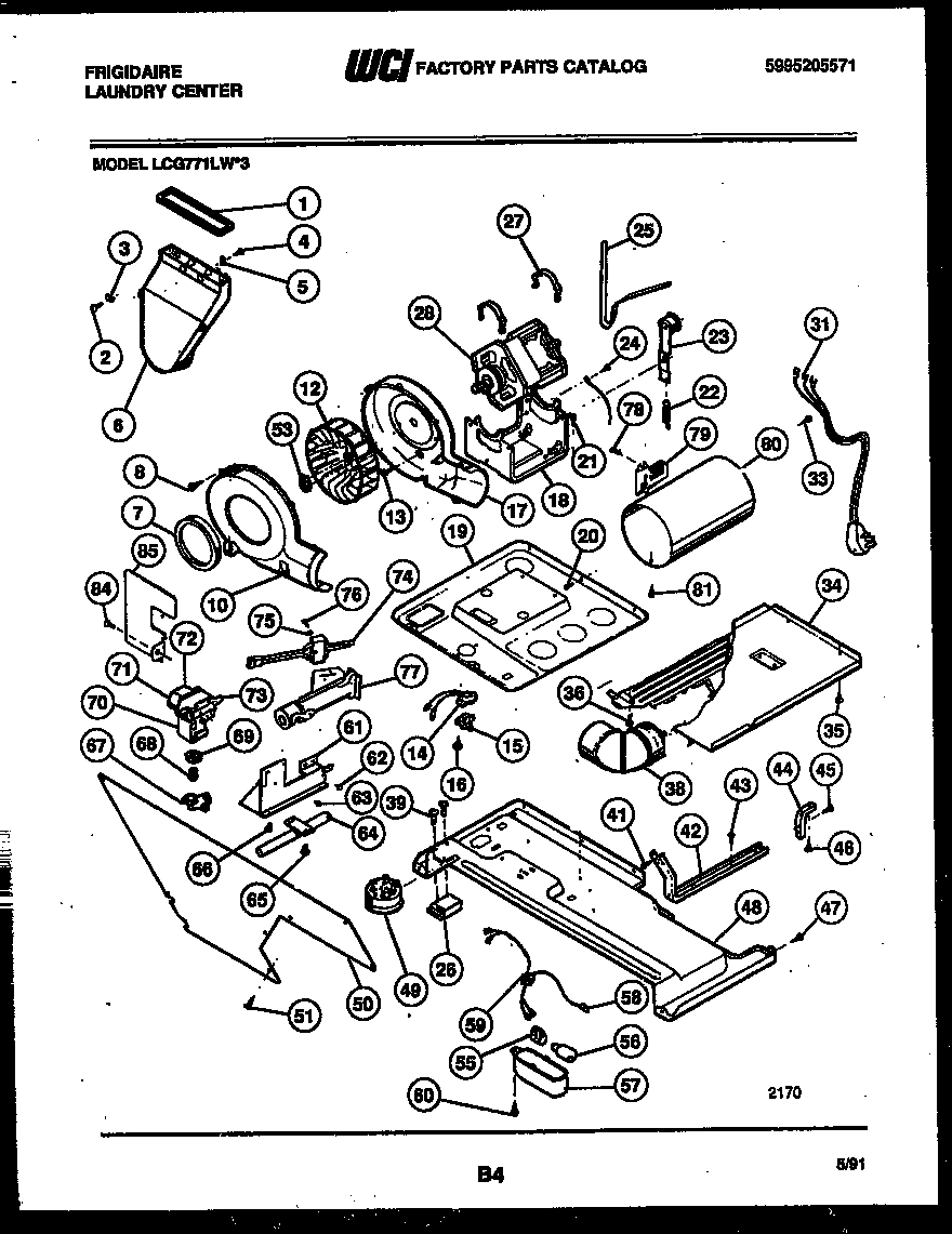03 - MOTOR, BLOWER AND CABINET PARTS