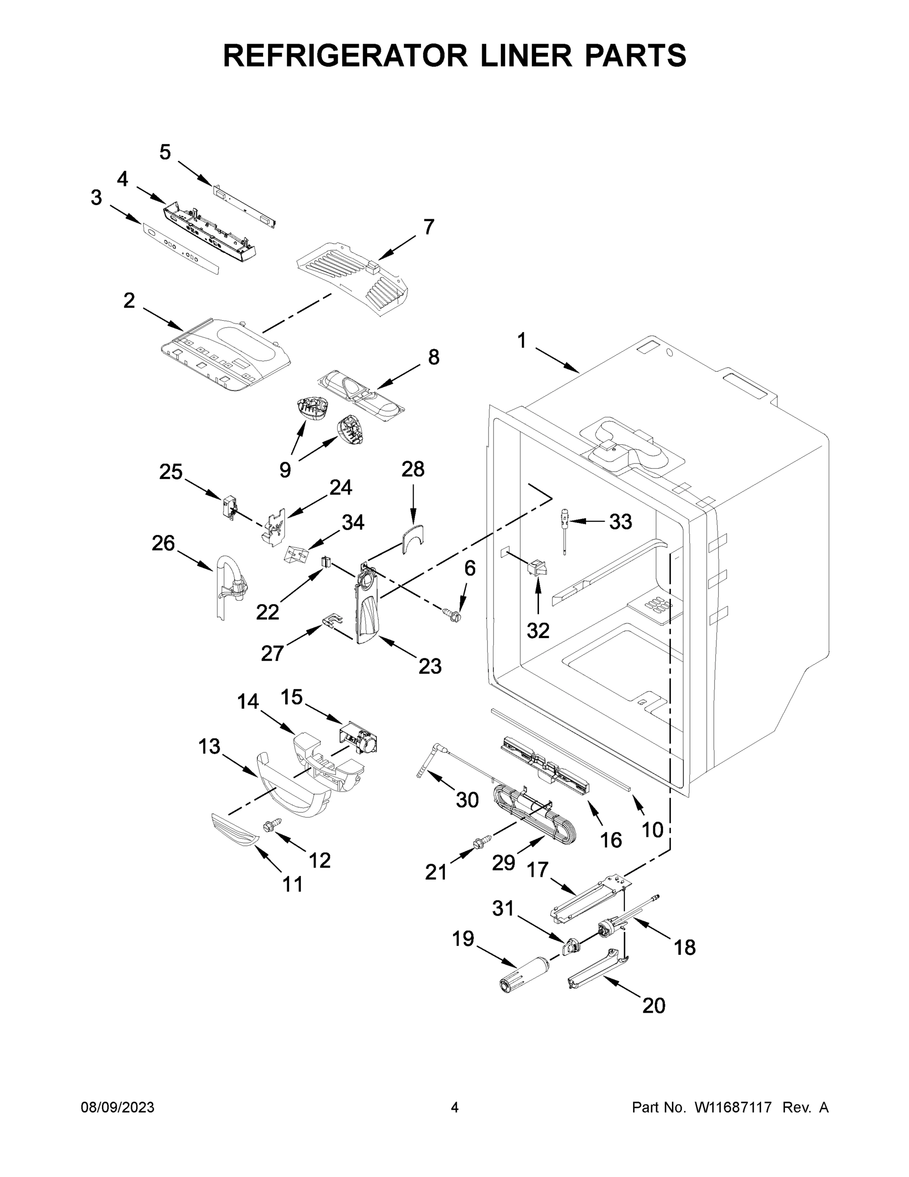 03 - REFRIGERATOR LINER PARTS