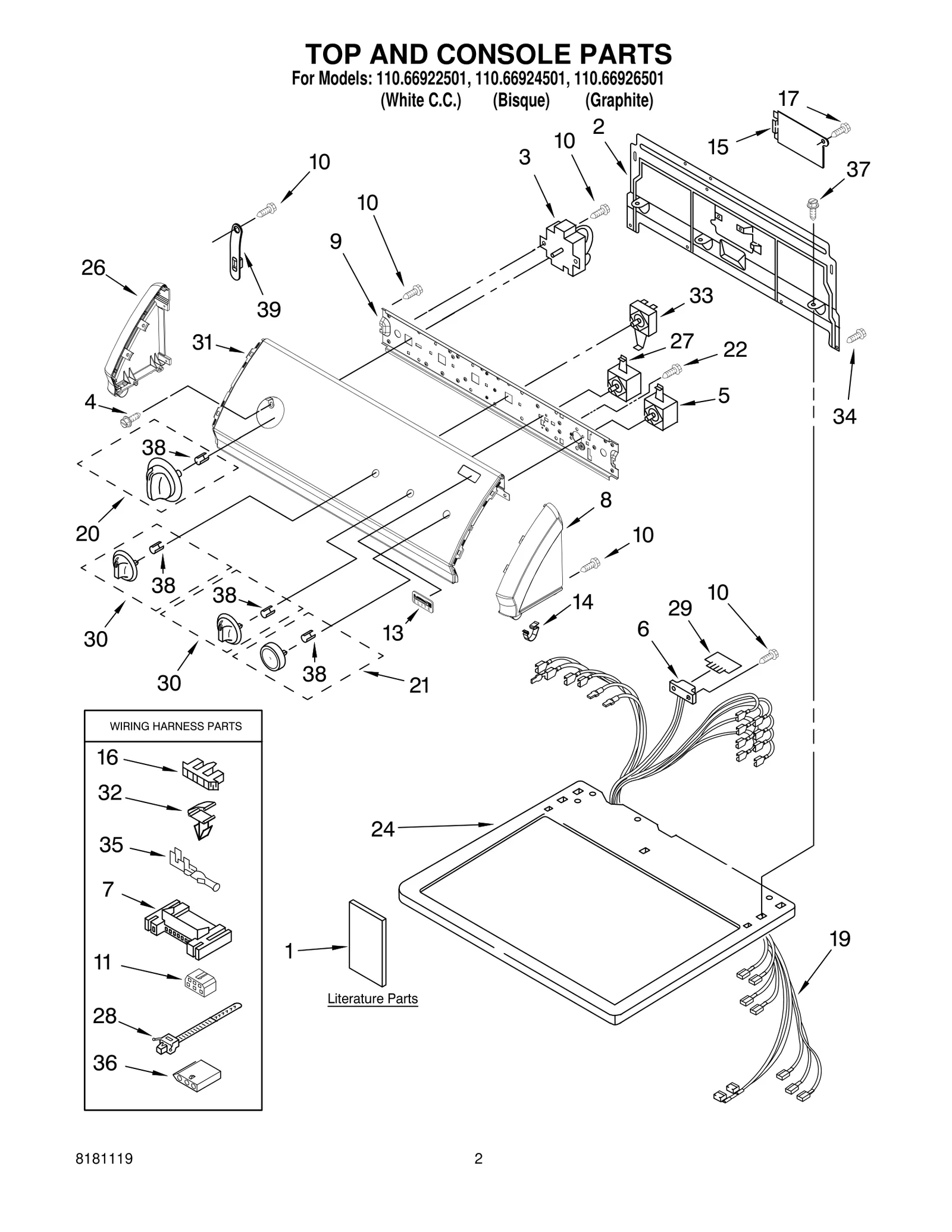 TOP AND CONSOLE PARTS
