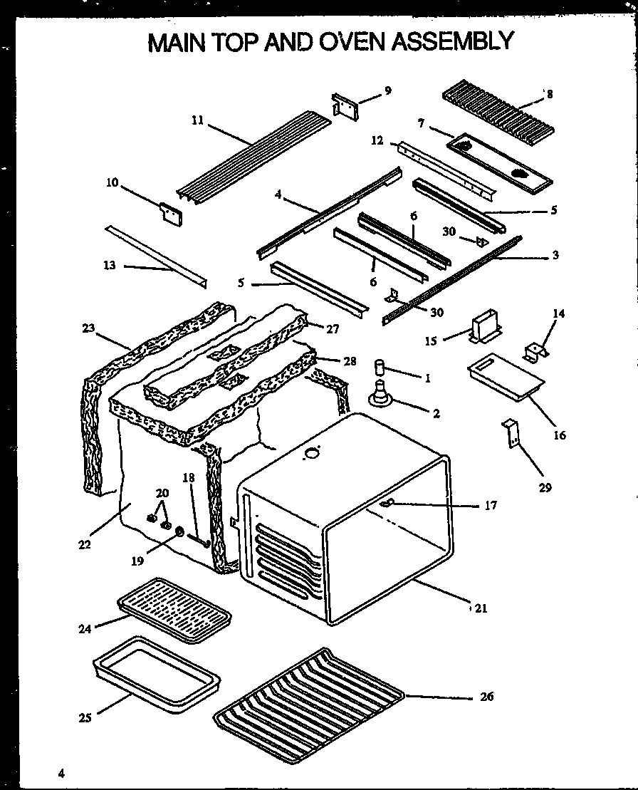 04 - MAIN TOP AND OVEN ASSY