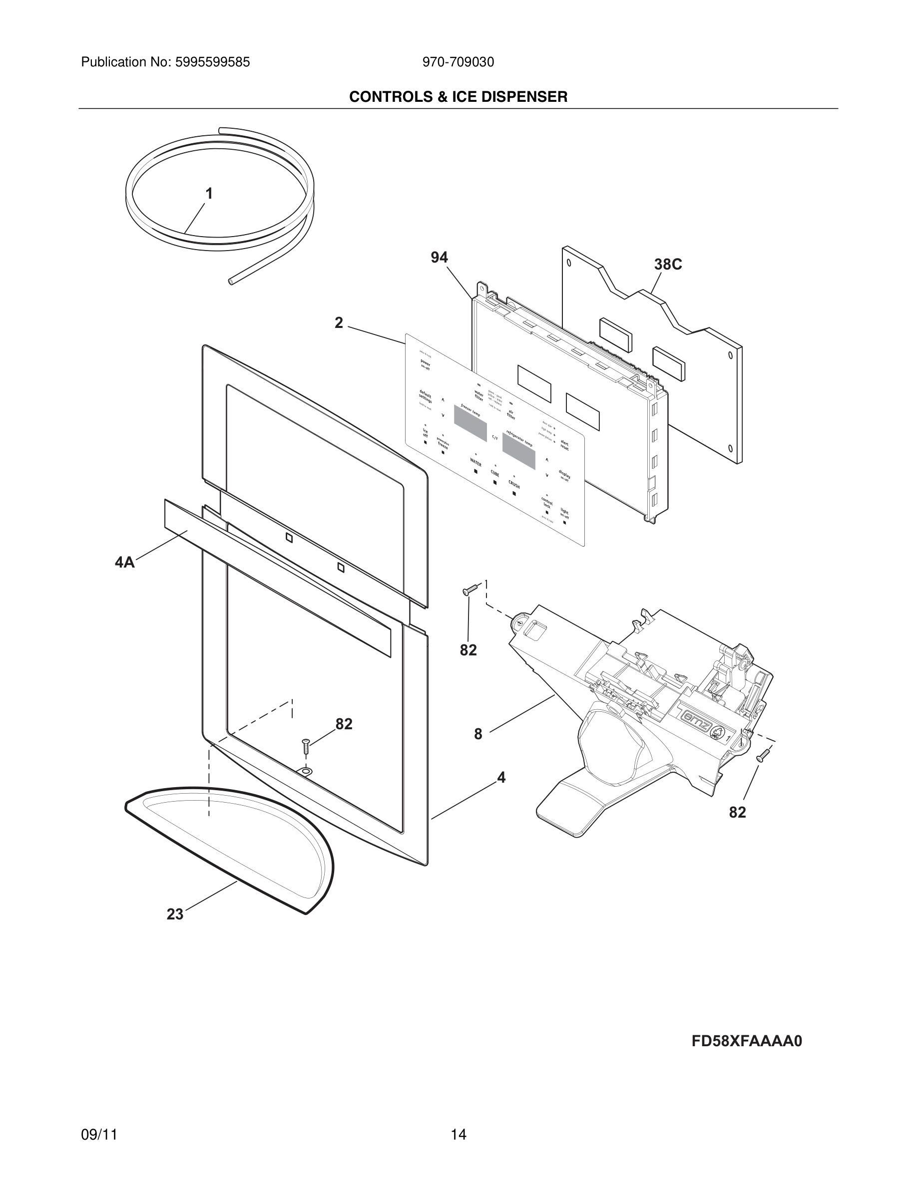 15 - CONTROLS & ICE DISPENSER