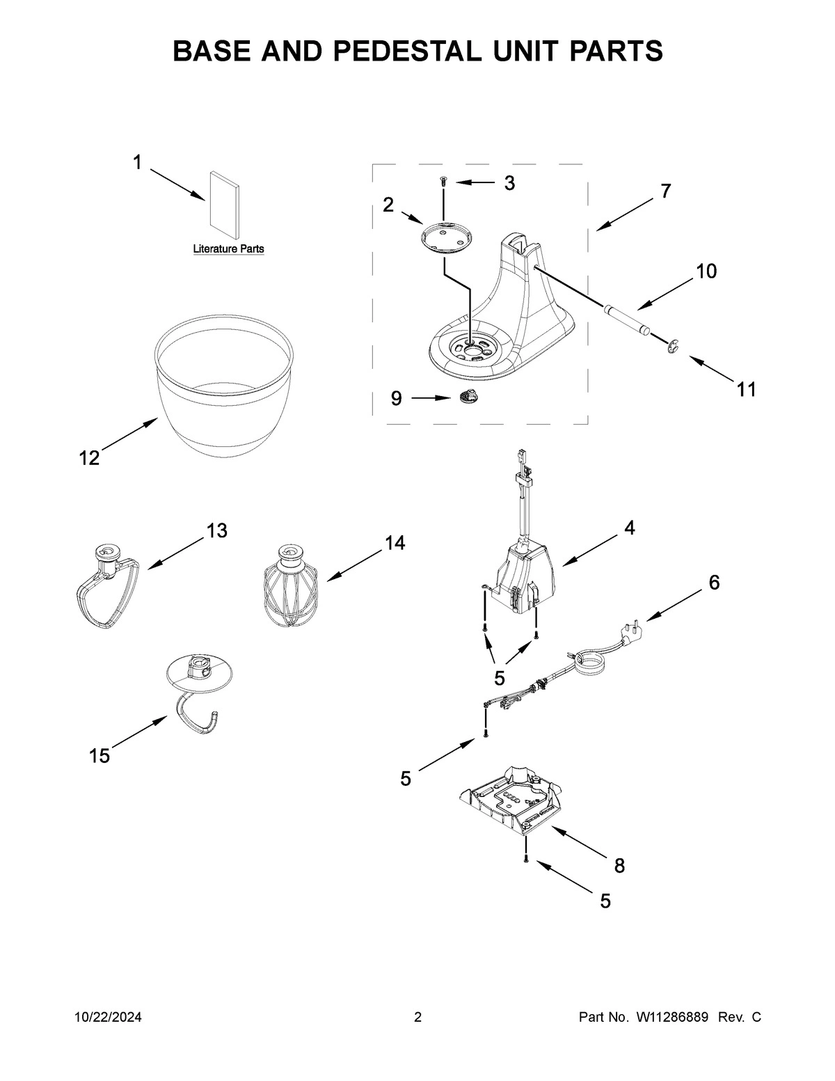 02 - BASE AND PEDESTAL UNIT PARTS