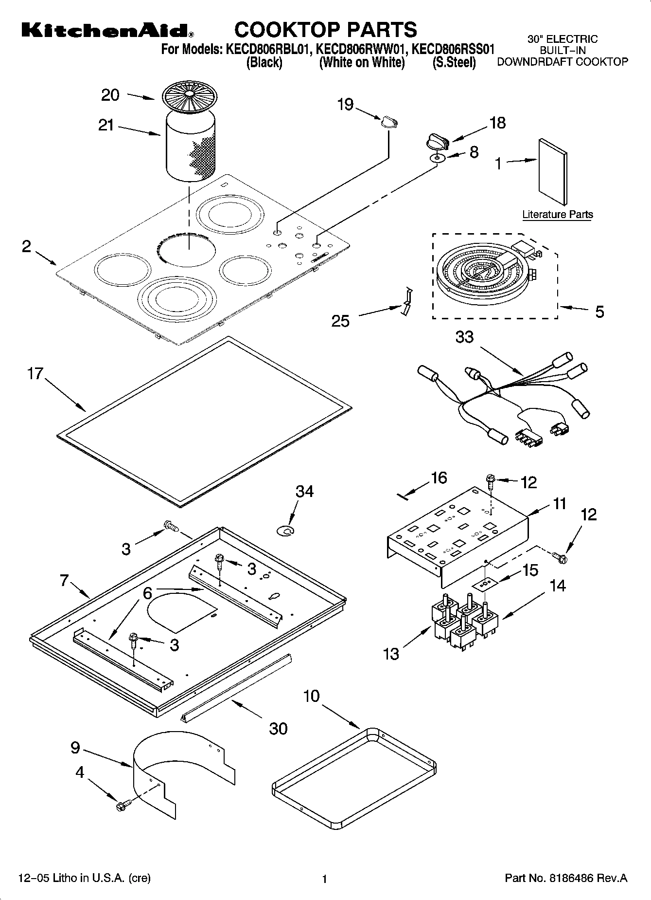 01 - COOKTOP PARTS