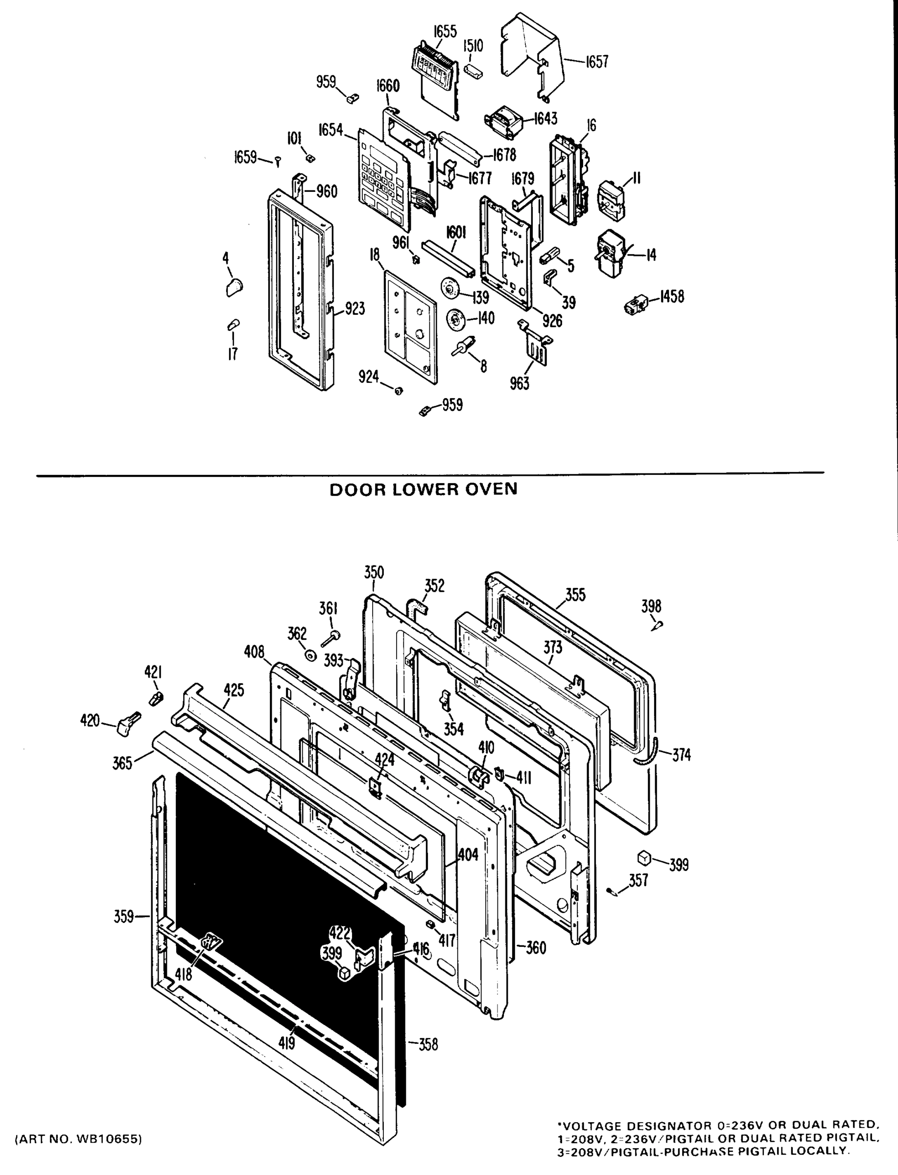 DOOR LOWER OVEN