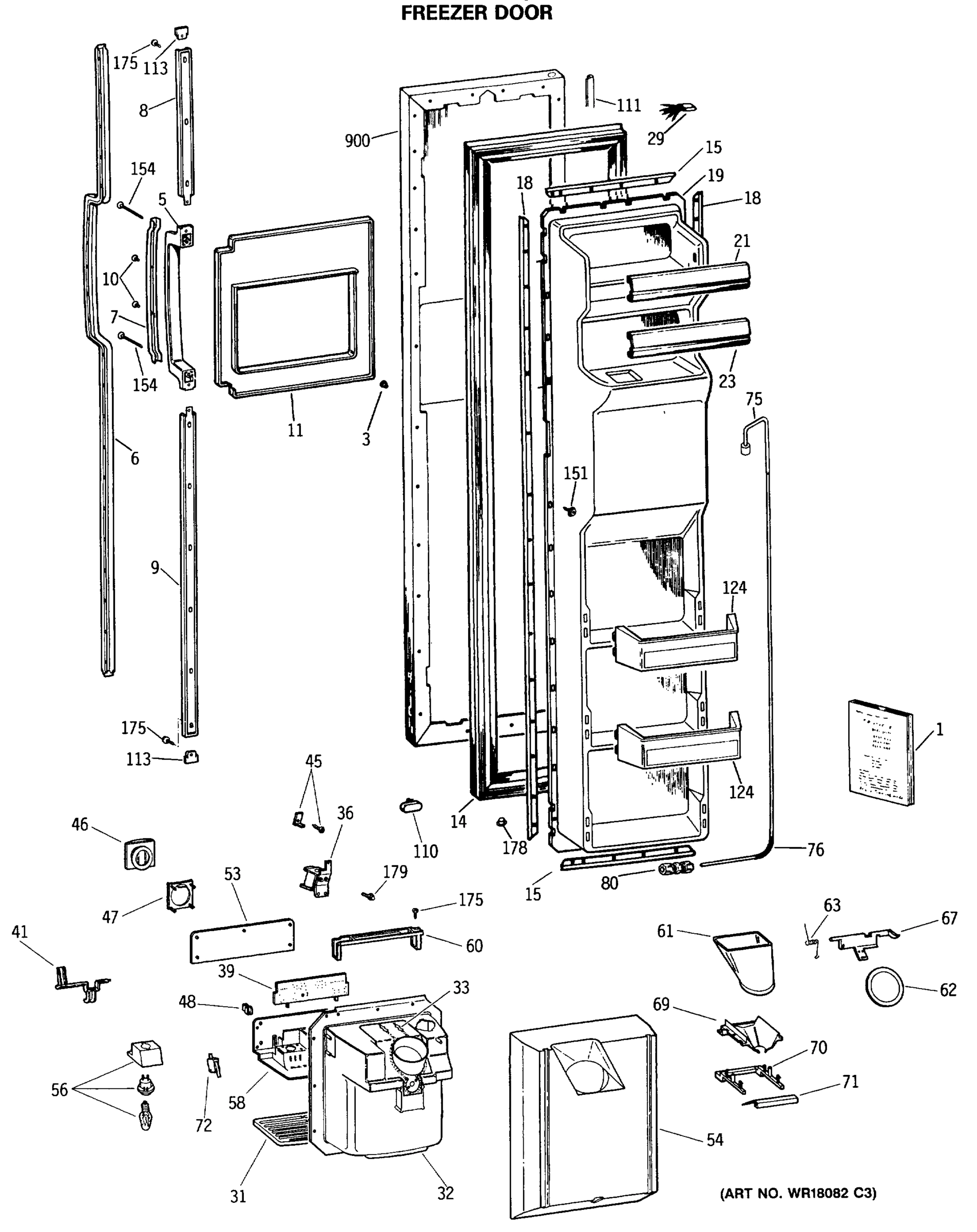 FREEZER DOOR