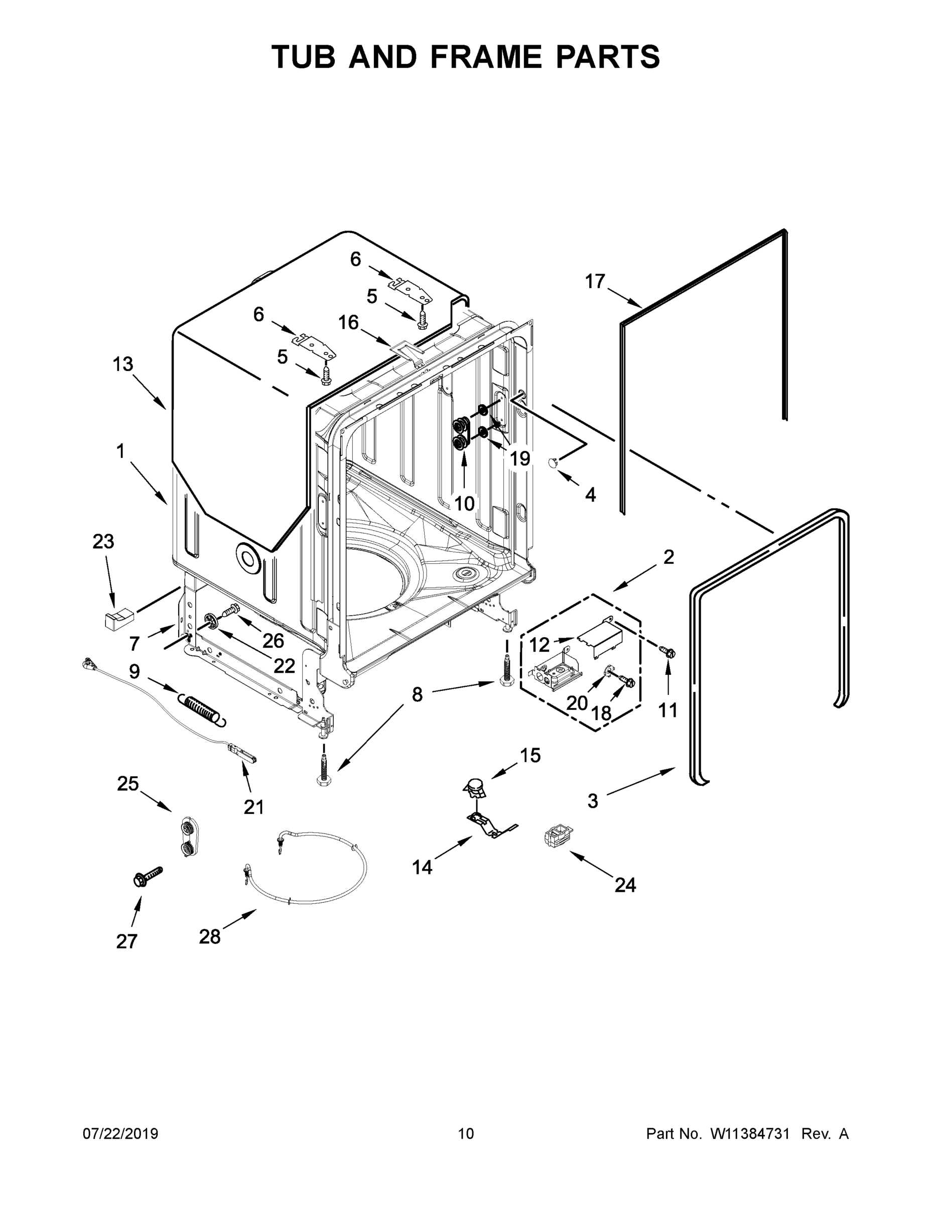 06 - TUB AND FRAME PARTS