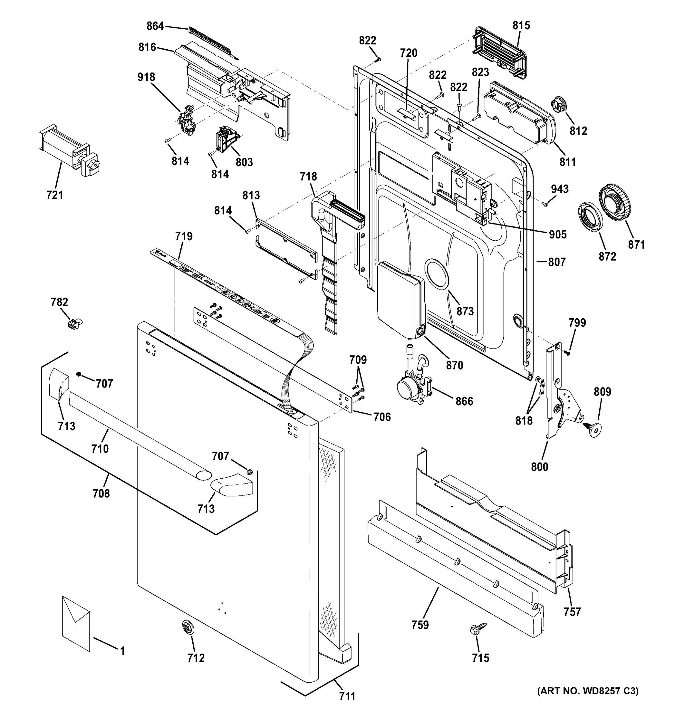 ESCUTCHEON & DOOR ASSEMBLY