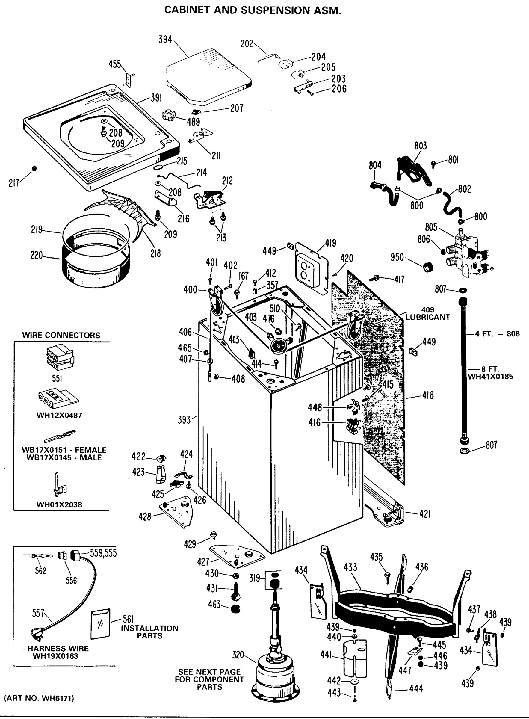 CABINET AND SUSPENSION ASM.