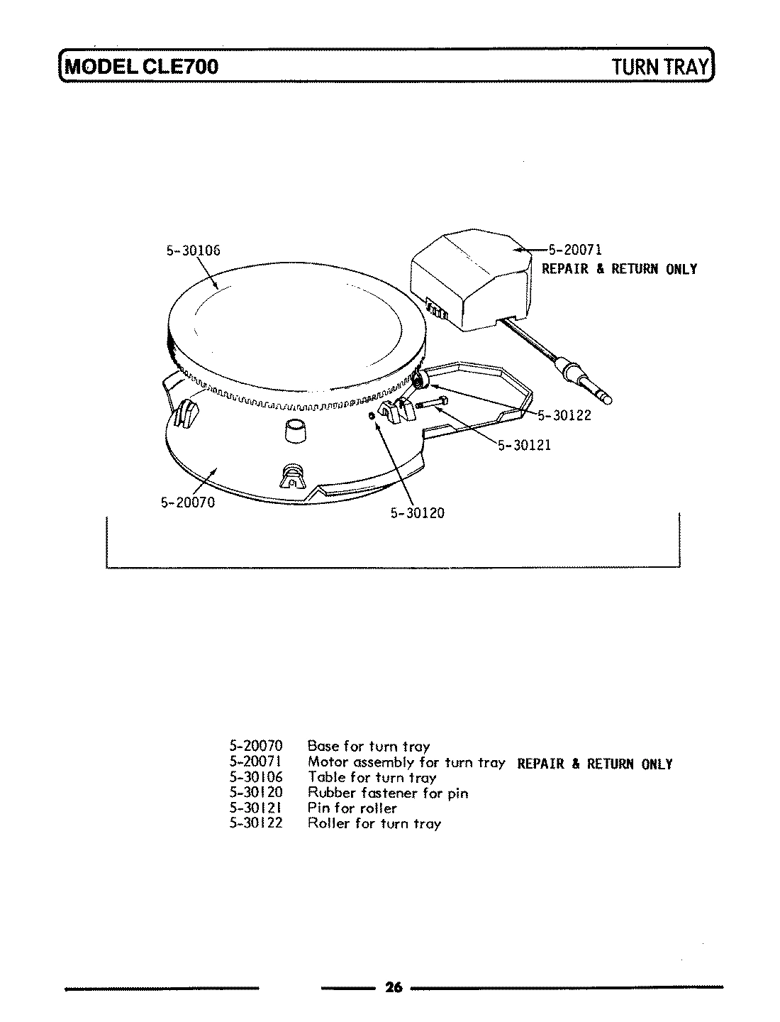 13 - MICROWAVE TURN TRAY