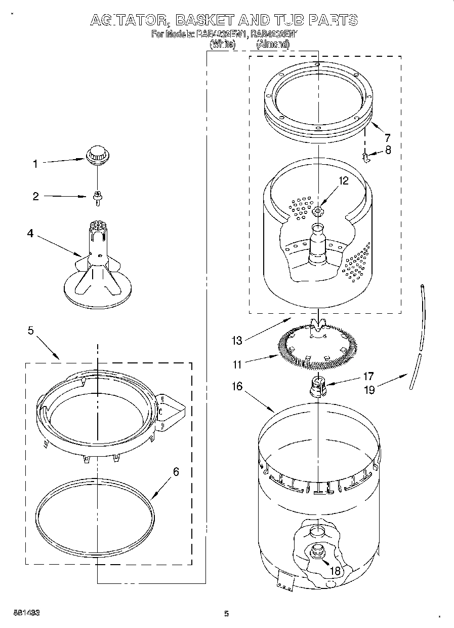 03 - AGITATOR, BASKET AND TUB