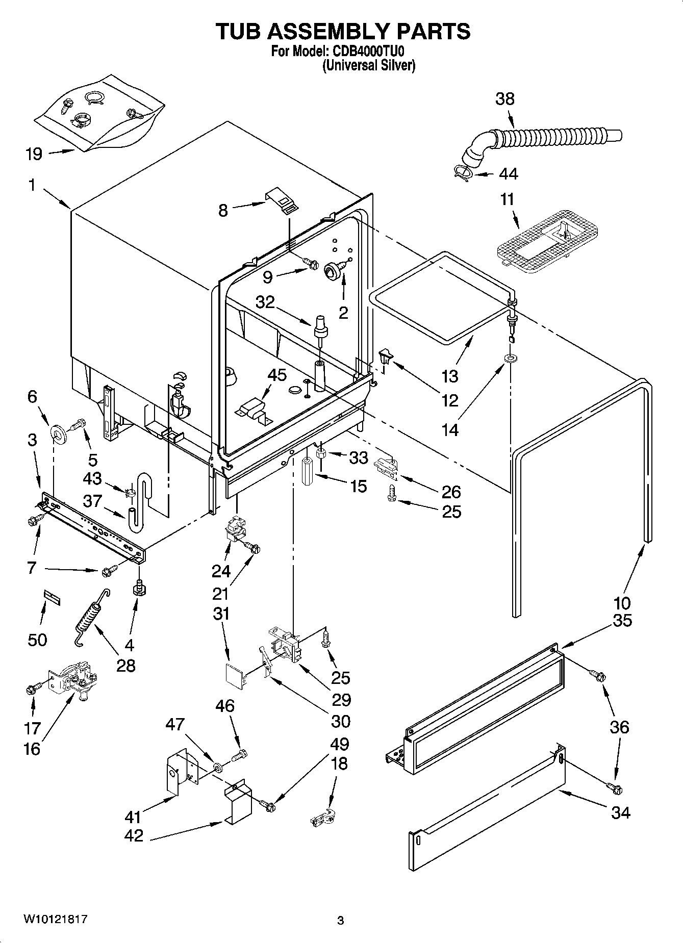 03 - TUB ASSEMBLY PARTS