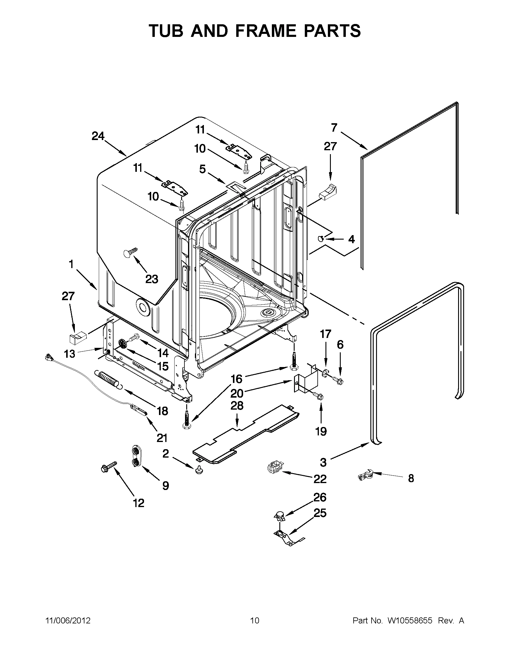 05 - TUB AND FRAME PARTS
