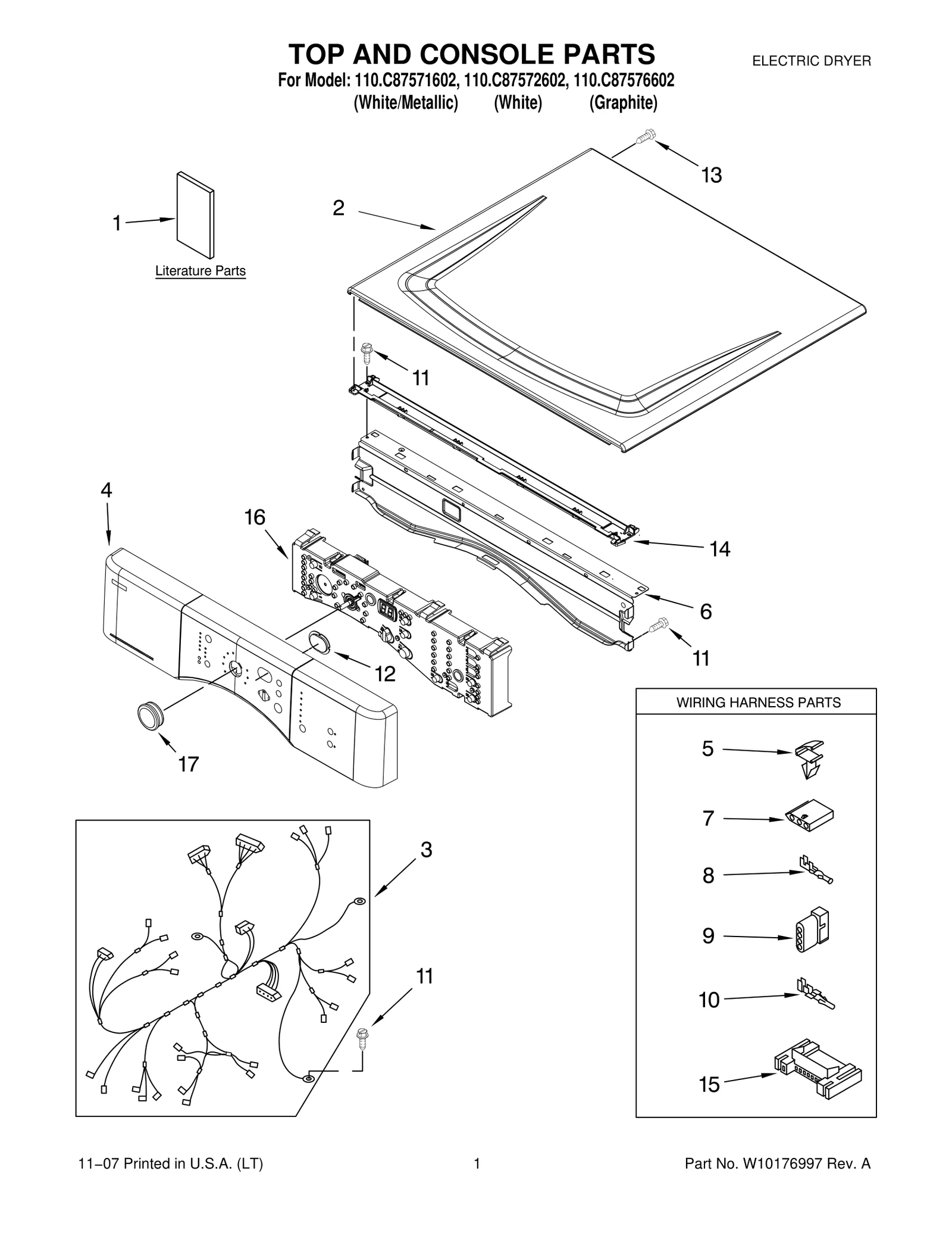TOP AND CONSOLE PARTS