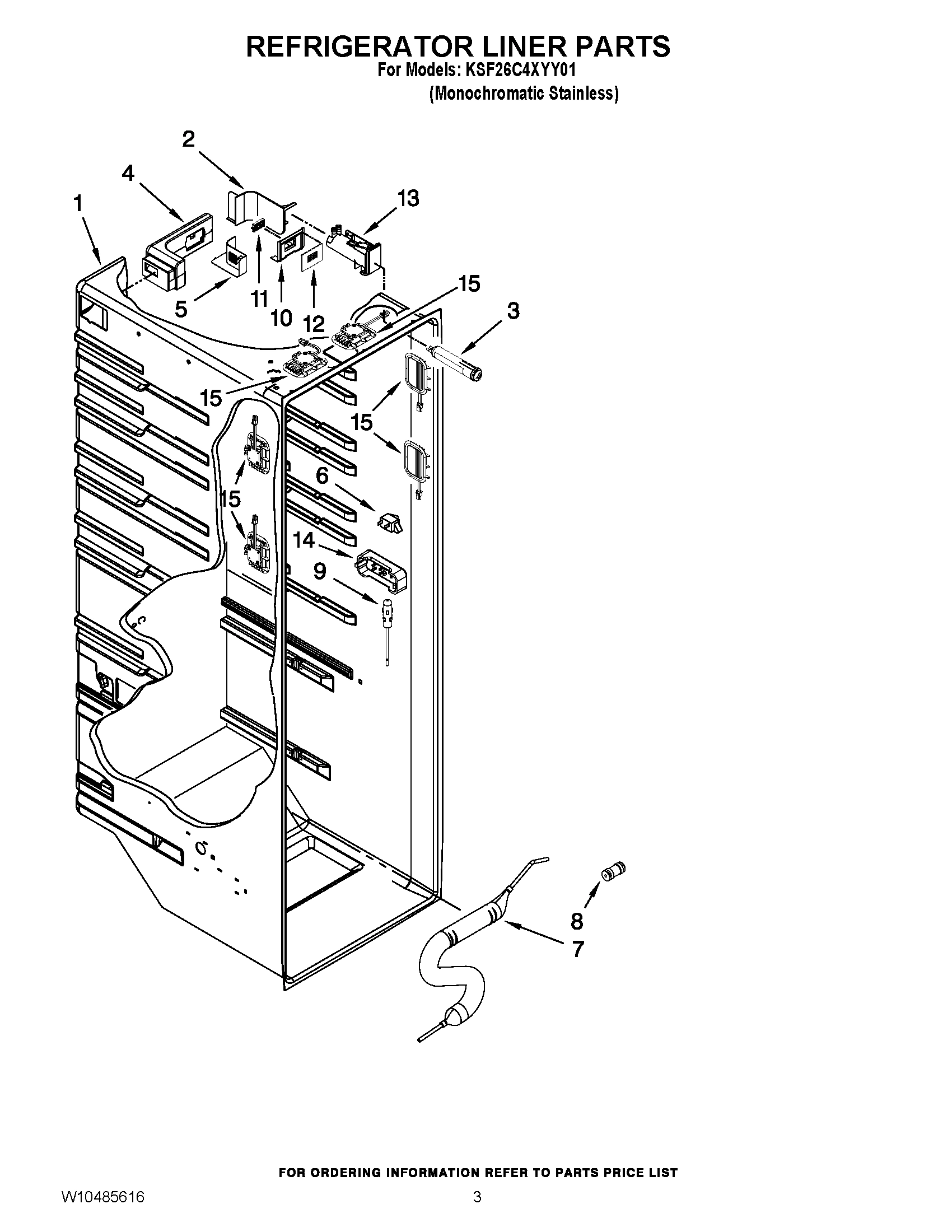 02 - REFRIGERATOR LINER PARTS